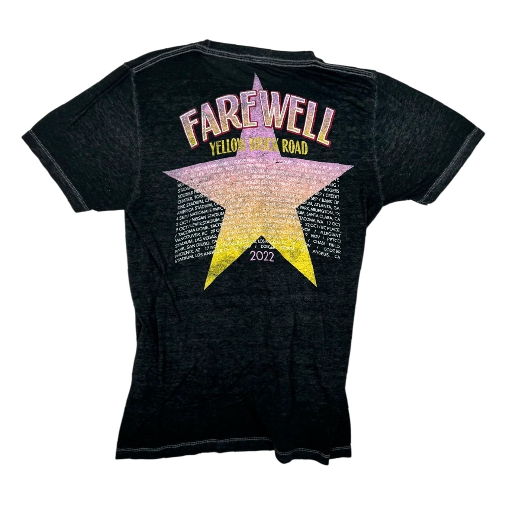 Vintage Elton John T-Shirt Black Mens Small 2022 Tour Concert Farewell Yellow Brick Road Size US S / EU 44-46 / 1 - 3 Thumbnail