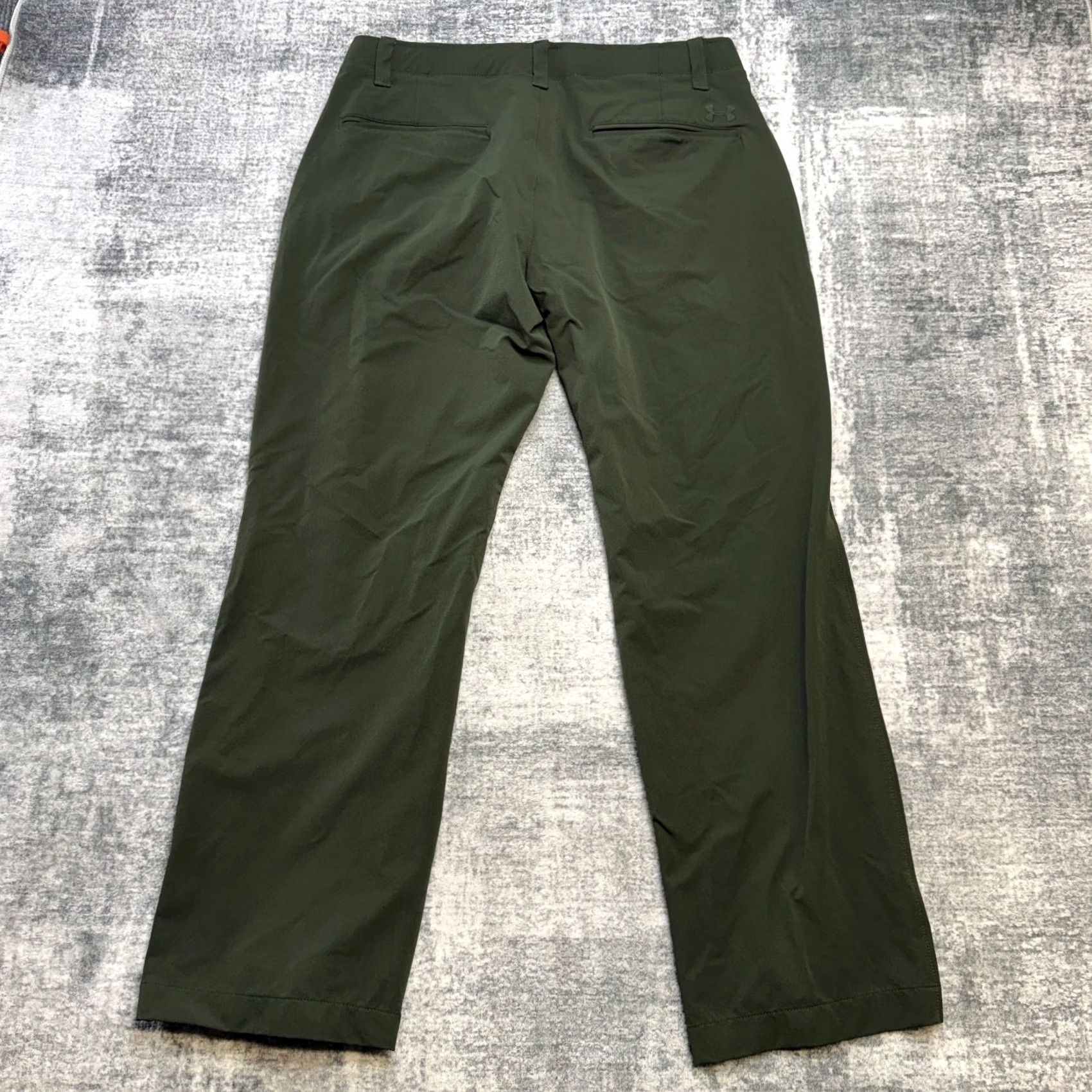 Under Armour Under Armour Pants Mens 36x32 Green Nylon Polyester Spandex Travel Chino Front Pockets Stretch Slim? Regular — Under Armour Size US 36 / EU 52 - 7 Thumbnail