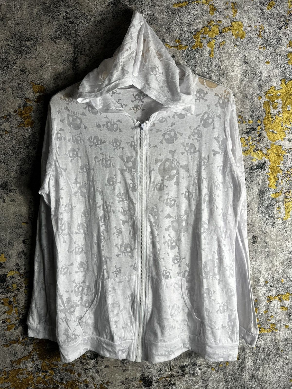 Beauty Beast IF SIX WAS NINE LGB STYLE SKULL AOP TRANSPARENT WHITE HOODIE Size US L / EU 52-54 / 3 - 1 Thumbnail