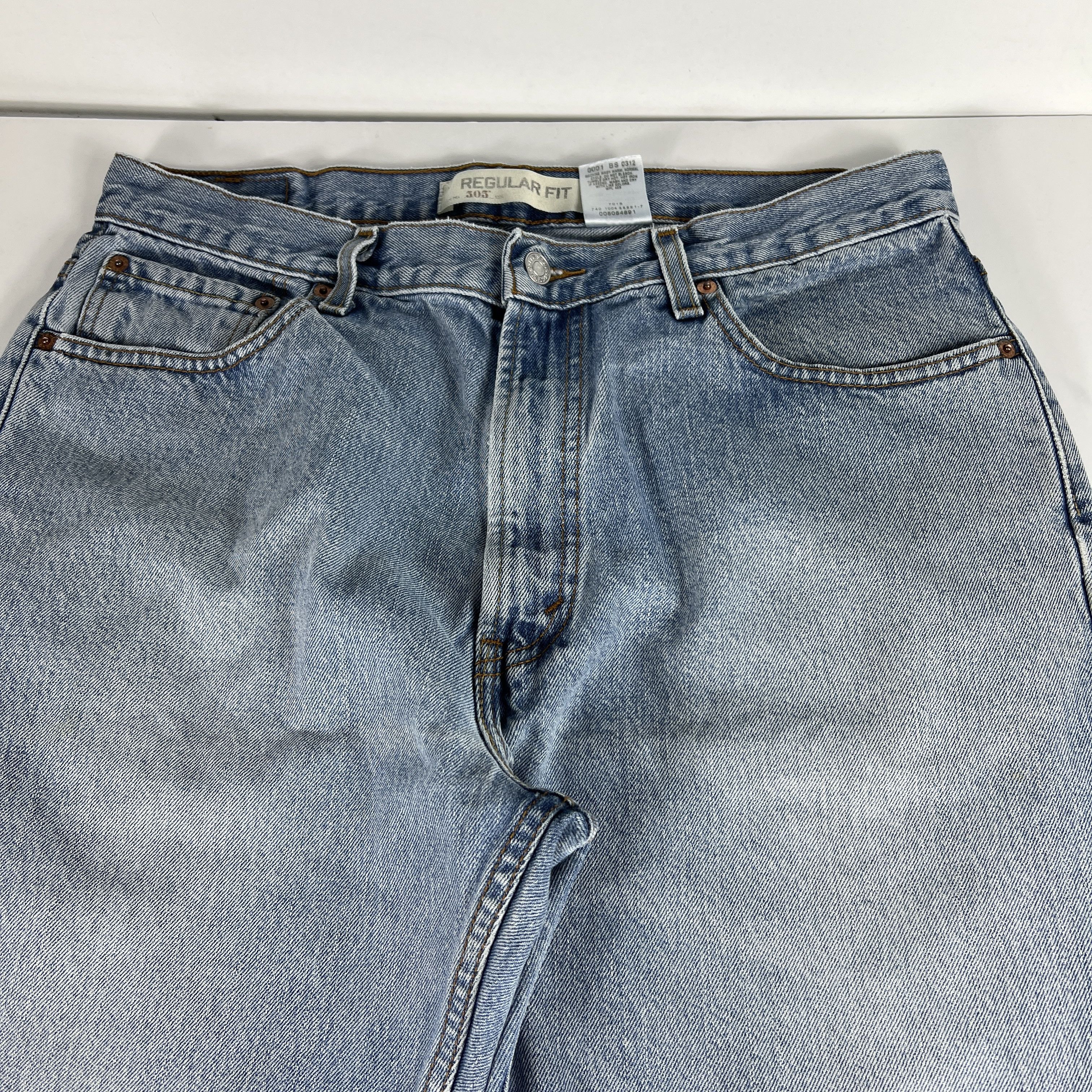 Levi's × Vintage Y2K Levi's Jeans 505 Straight Blue Faded Cotton Denim Size US 34 / EU 50 - 2 Thumbnail
