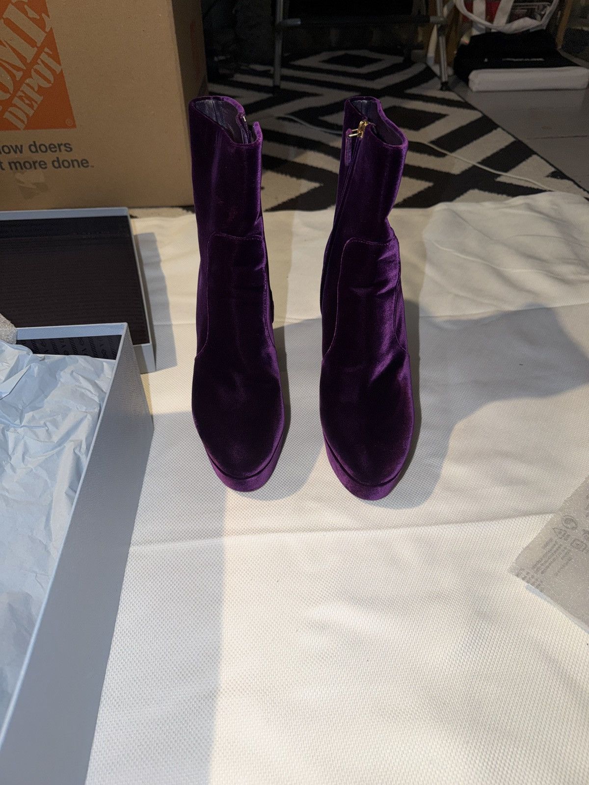 Prada PRADA CALZATURE DONNA Platform Boots| Color - Mora (Purple) Size US 10.5 / IT 40.5 - 6 Thumbnail