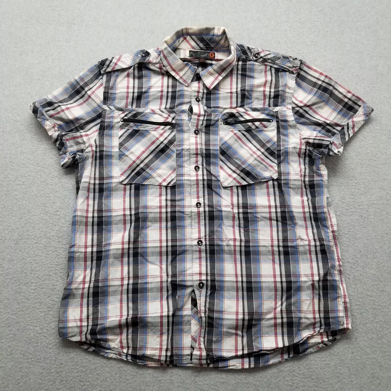 Guess Guess Shirt Mens 2XL Plaid Button Up Short Sleeve Cotton Size US XXL / EU 58 / 5 - 1 Thumbnail