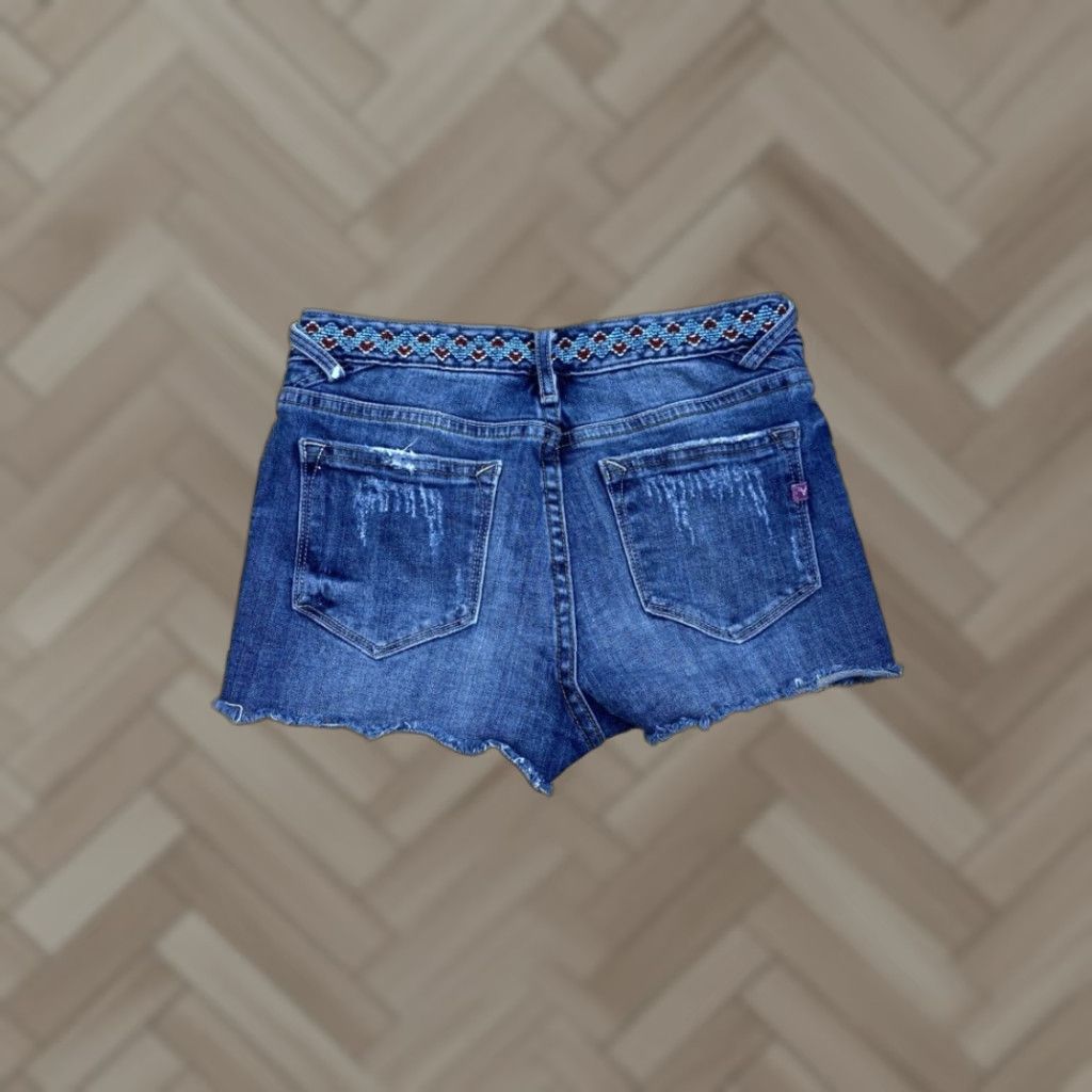 Vintage VIGOSS The Jagger Denim Shorts With Embroidered Waistline Size 26 #2933 Size 29" - 1 Thumbnail