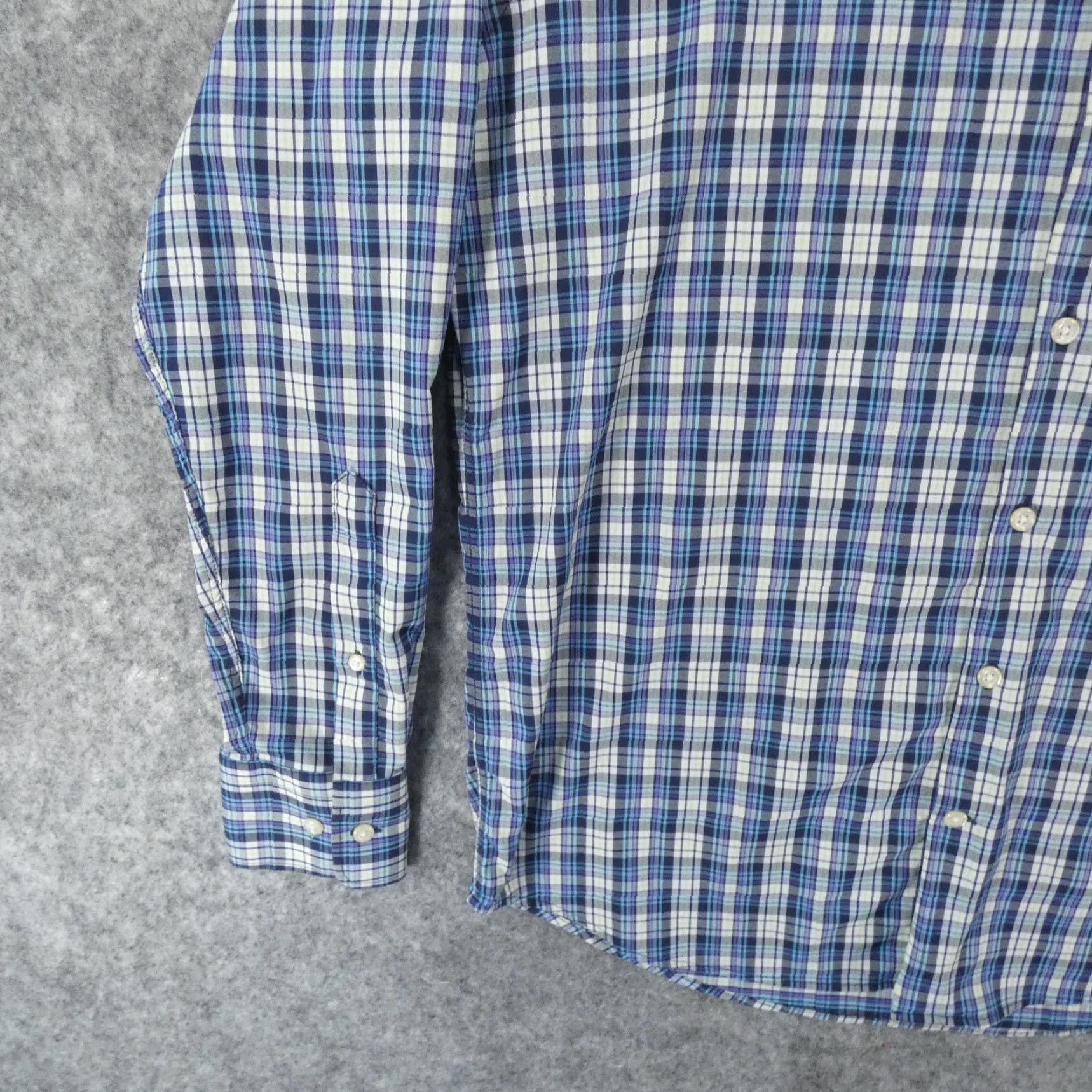 Peter Millar Peter Millar Shirt Men L Long Sleeve Button Up Blue Plaid Lightweight Size US L / EU 52-54 / 3 - 4 Thumbnail