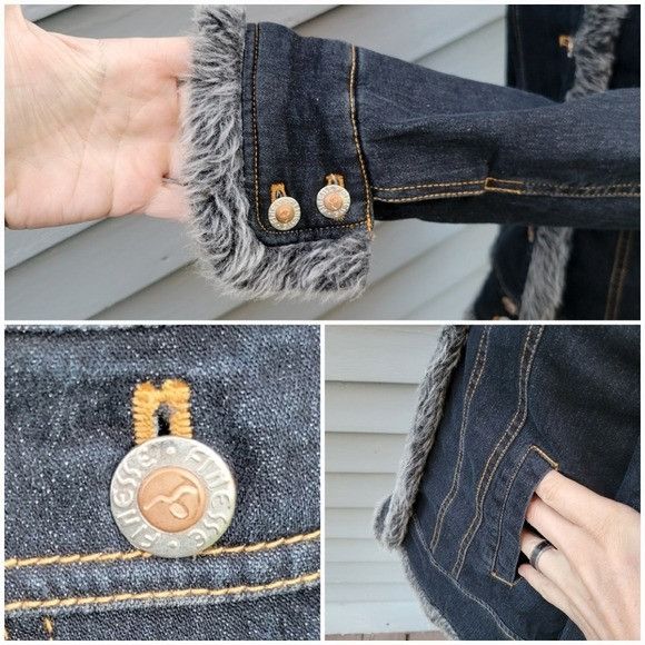 Vintage Vintage 90s y2k Finesse Bratz Blue Jean Denim Faux Fur Colla Size M / US 6-8 / IT 42-44 - 4 Thumbnail