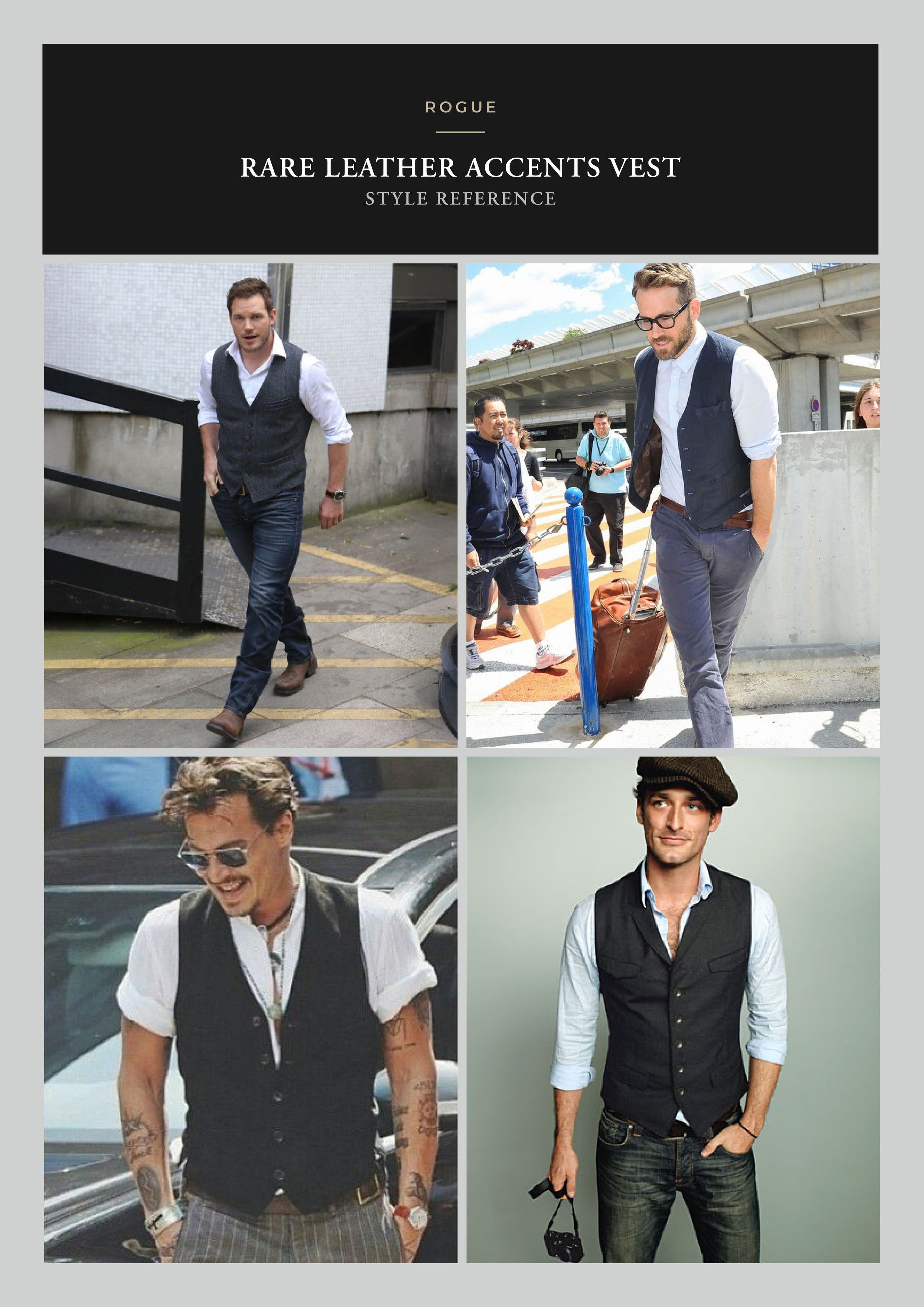 Rogue Effortless Cool ROGUE Leather Accent Vest, Badass Details Size 40R - 9 Thumbnail