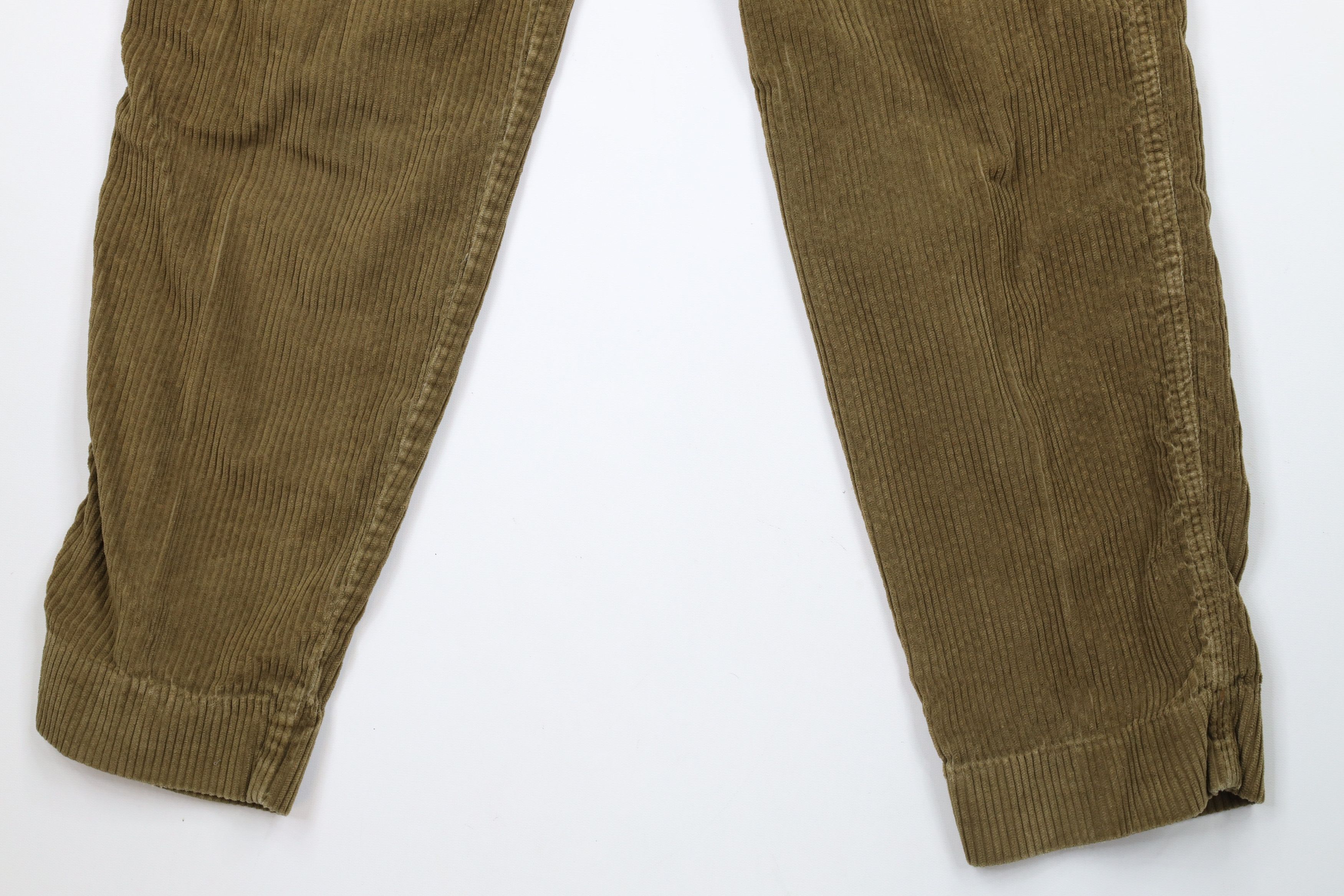 Vintage Vintage 90s Streetwear Pleated Corduroy Chino Pants Green Size US 32 / EU 48 - 10 Thumbnail
