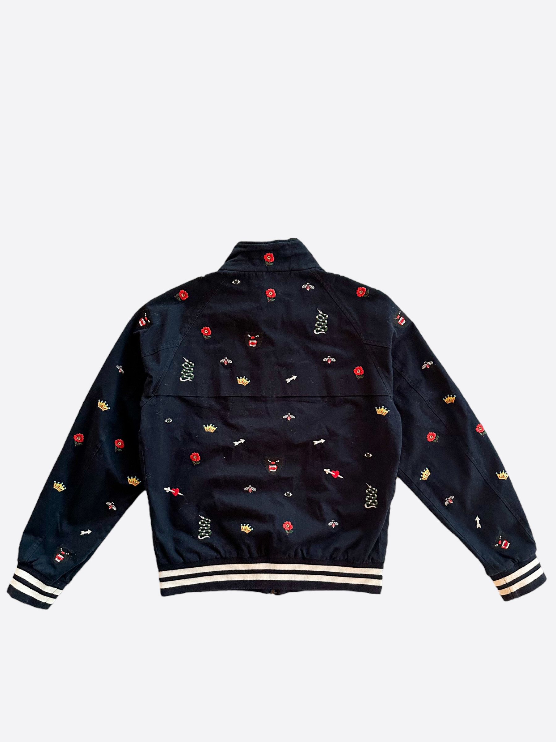 Gucci Gucci Navy Mini Logos Embroidered Jacket Size US L / EU 52-54 / 3 - 2 Thumbnail
