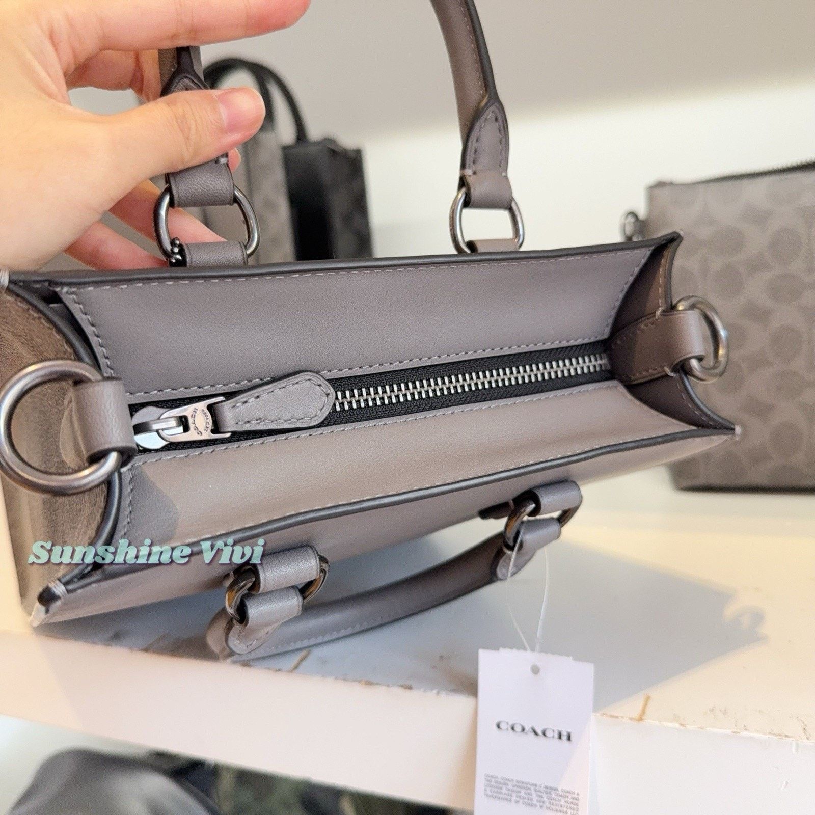Coach NWT Coach Men's Dylan Tote Bag CCG37 Grey/Charcoal Size ONE SIZE - 7 Thumbnail