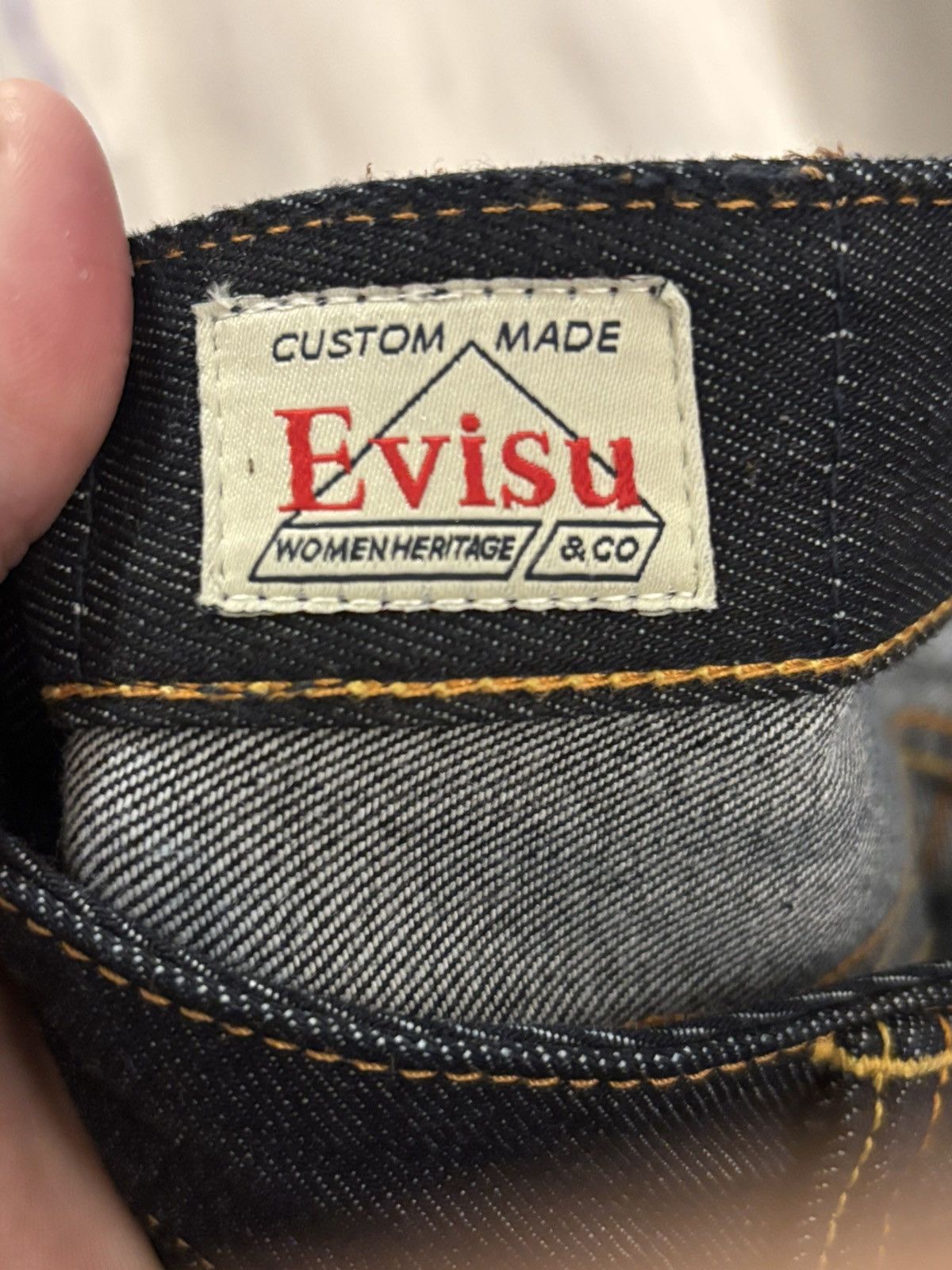 Evisu BRAND NEW Daicock Print Wide Leg Evisu Jeans Size 25" / US 0 / IT 36 - 6 Thumbnail