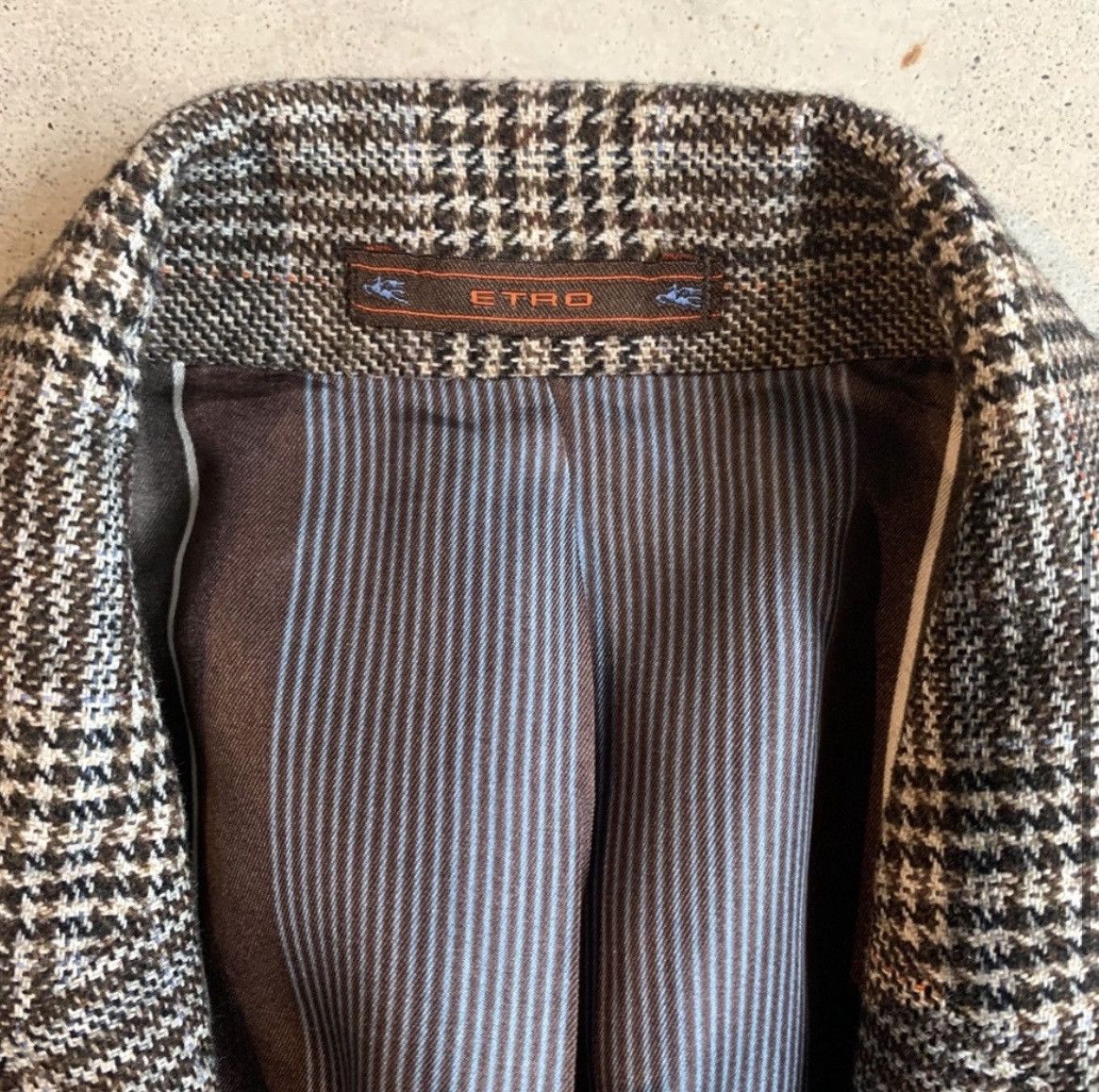 Etro Etro Brown Check Wool Blazer, Like New Size 50R Size 50R - 4 Thumbnail