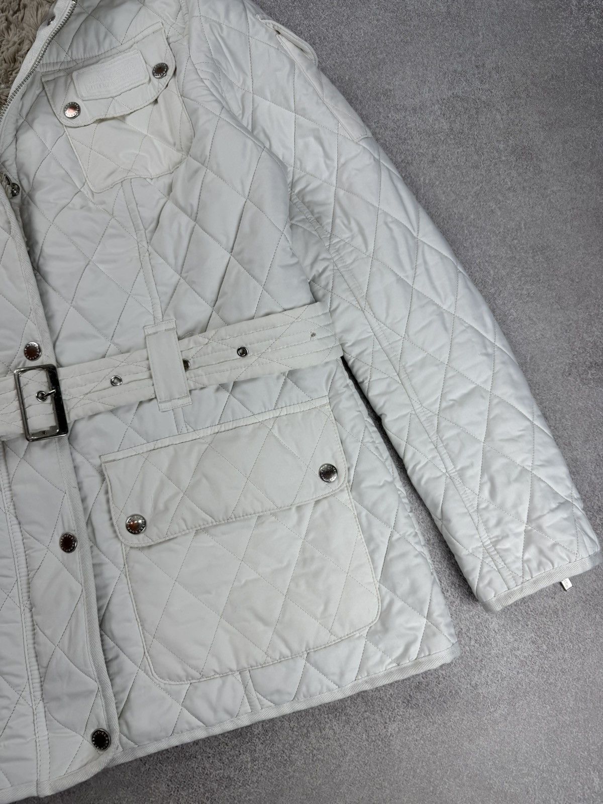 Barbour Barbour Winter International Polarquilt Jacket White Size L / US 10 / IT 46 - 3 Thumbnail