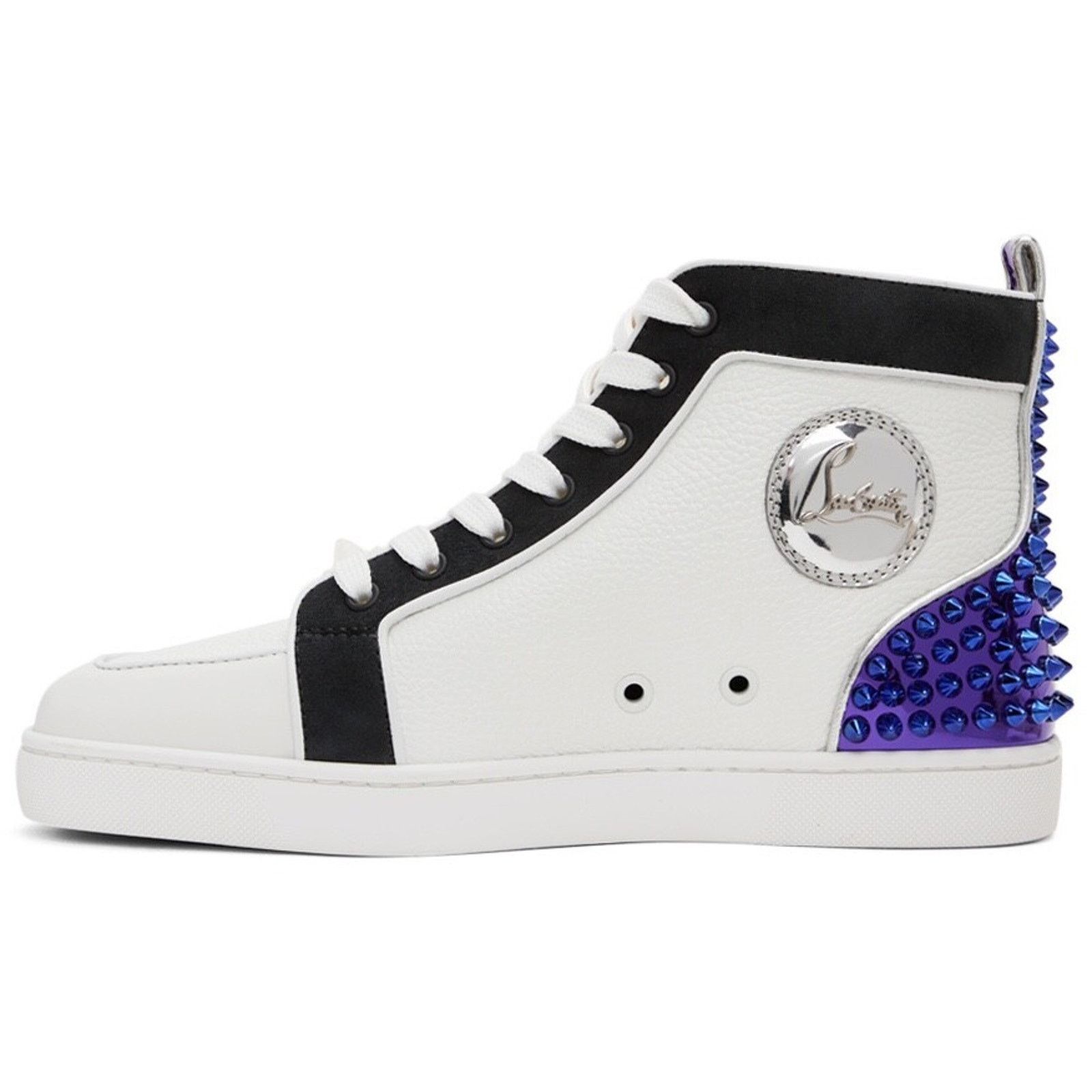 Christian Louboutin Christian Louboutin Mens Rantus Spikes White High Top Sneake Size US 10.5 / EU 43-44 - 7 Thumbnail
