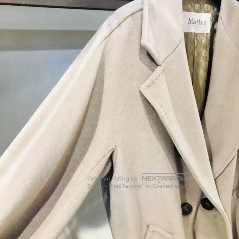 Max Mara MaxMara Light Gray Wool Women's Trench Coat . Size M / US 6-8 / IT 42-44 - 5 Thumbnail