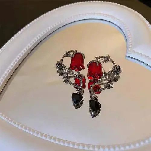 Japanese Brand × Vintage Vintage Barbed Rose Earrings Size ONE SIZE - 4 Thumbnail