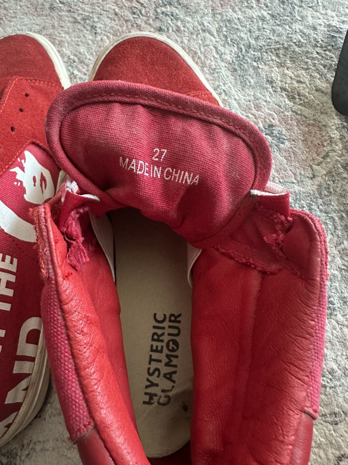 Hysteric Glamour OG Hysteric Glamour Zip High Top Sneakers Red Size US 9 / EU 42 - 10 Thumbnail