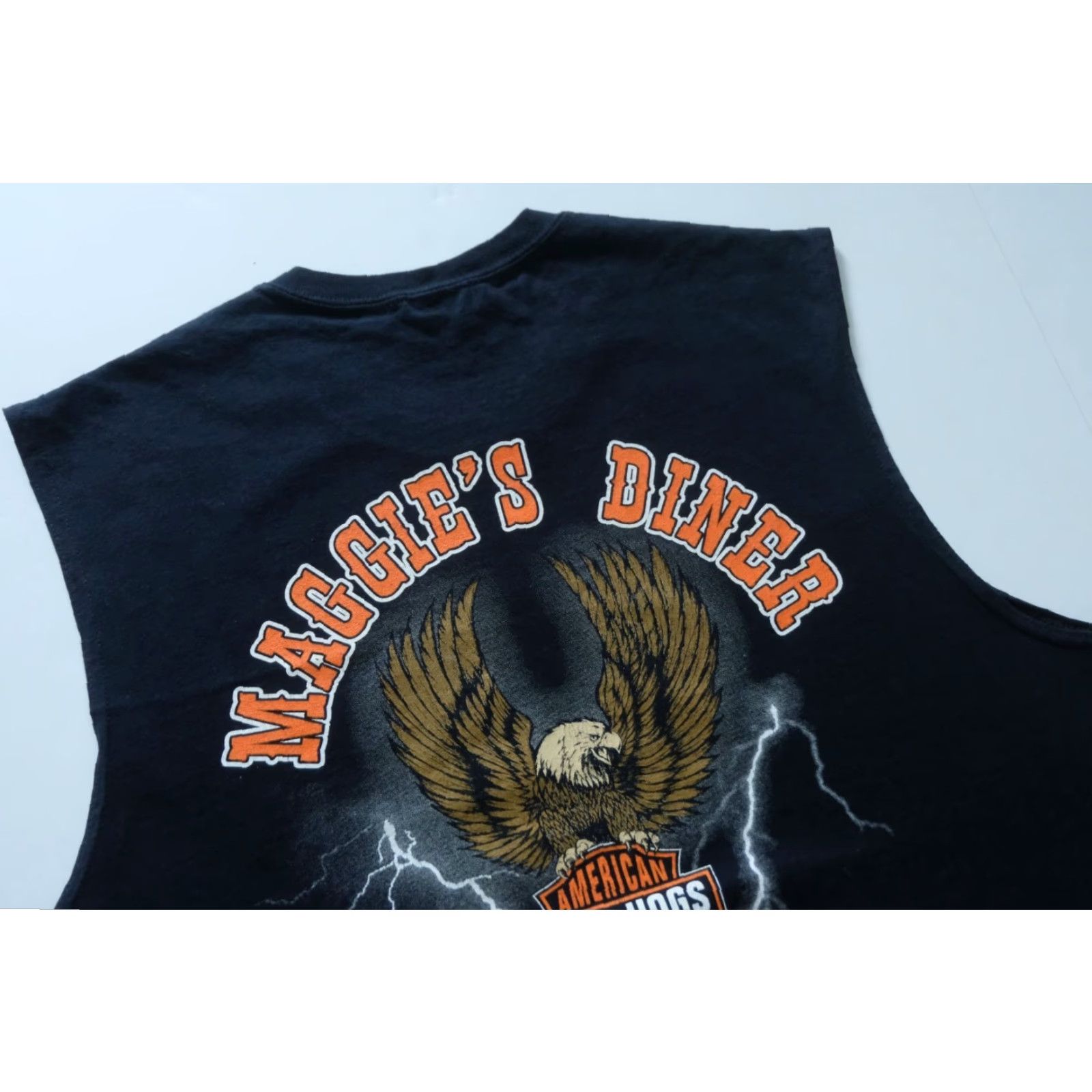 Gildan VINTAGE MOTORCYCLE 90s Y2K WILD HOGS LIGHTING SLEEVELESS T SHIRT Gildan Ultra Cotton Men SZ L Black Cotton Shirt Size US L / EU 52-54 / 3 - 4 Thumbnail