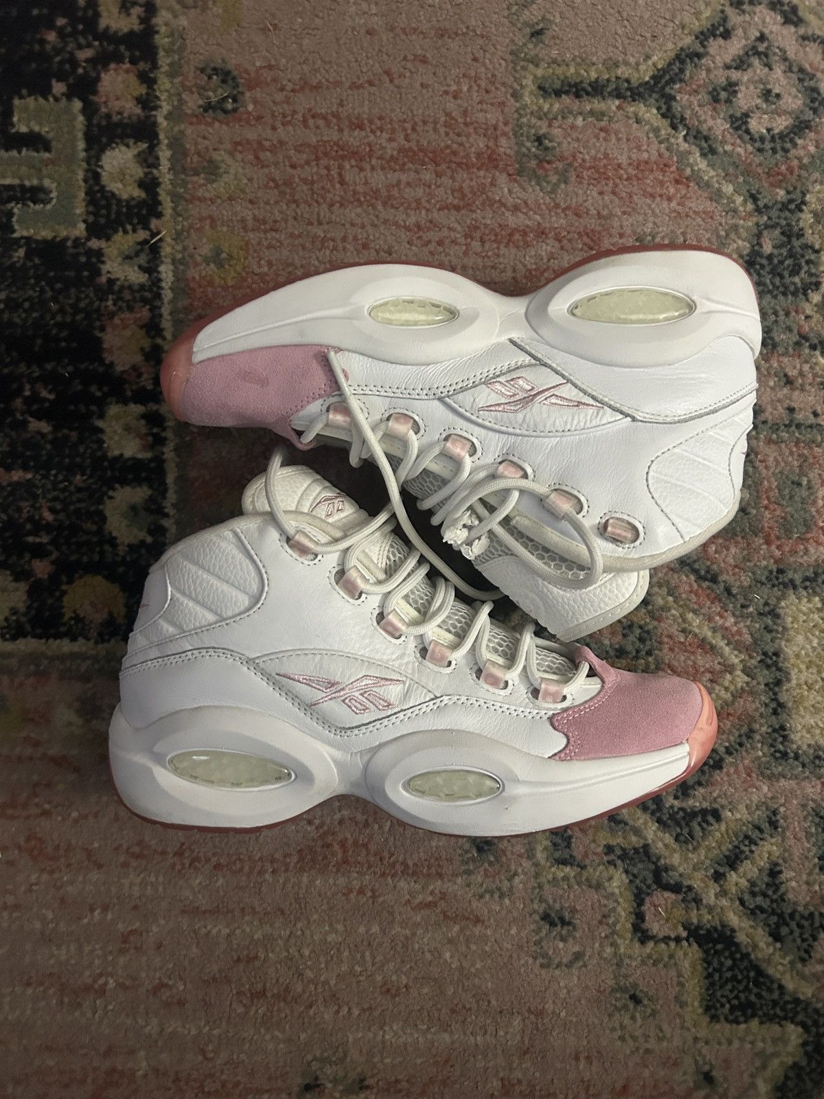 Reebok Reebok Question Mid "Pink Toe" Size US 9 / EU 42 - 1 Thumbnail