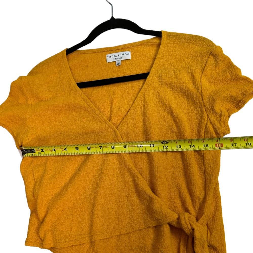 Madewell Madewell l Texutre & Thread Yellow Wrap Top XS Size XS / US 0-2 / IT 36-38 - 5 Thumbnail