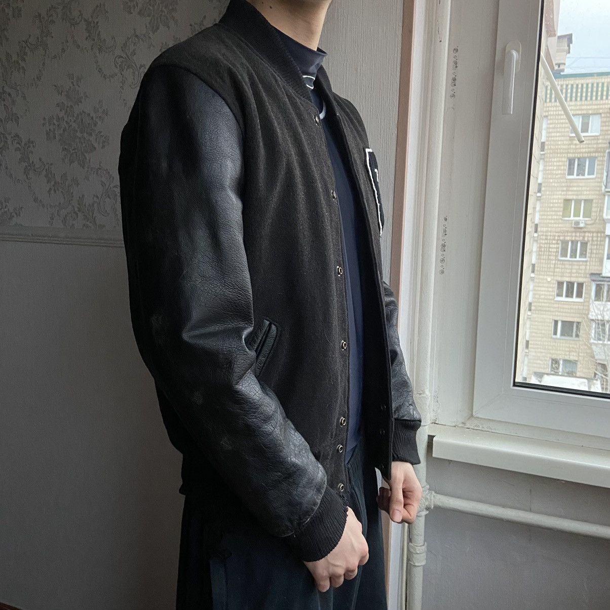 Carhartt × Carhartt Wip × Vintage 📌 Vintage Rare Carhartt Bandit Leather Varsity Jacket Size US S / EU 44-46 / 1 - 4 Thumbnail