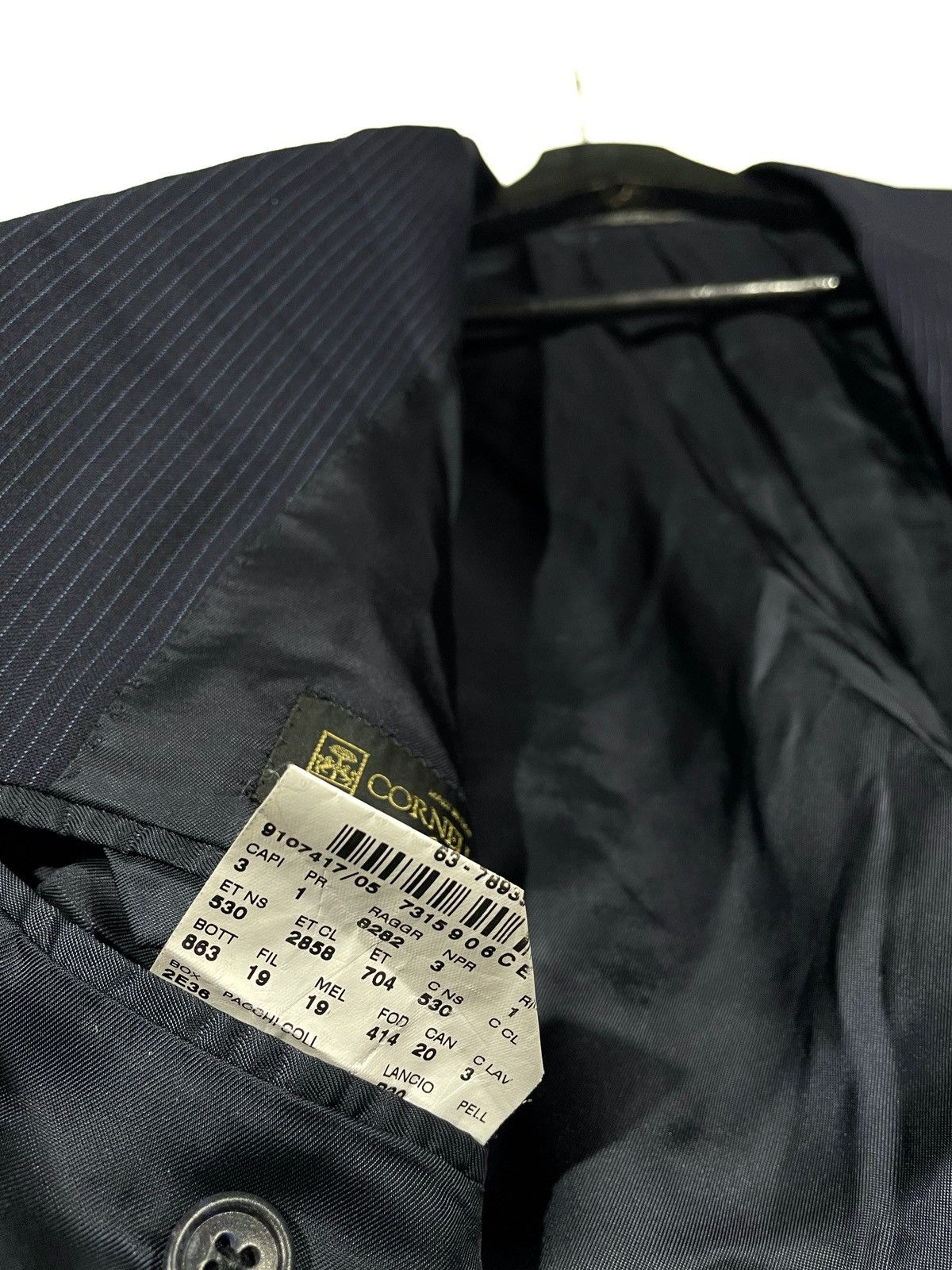 Corneliani Corneliani Blue Italy Wool Blazer Super 100s Merinos Size 52 Size 52R - 6 Thumbnail