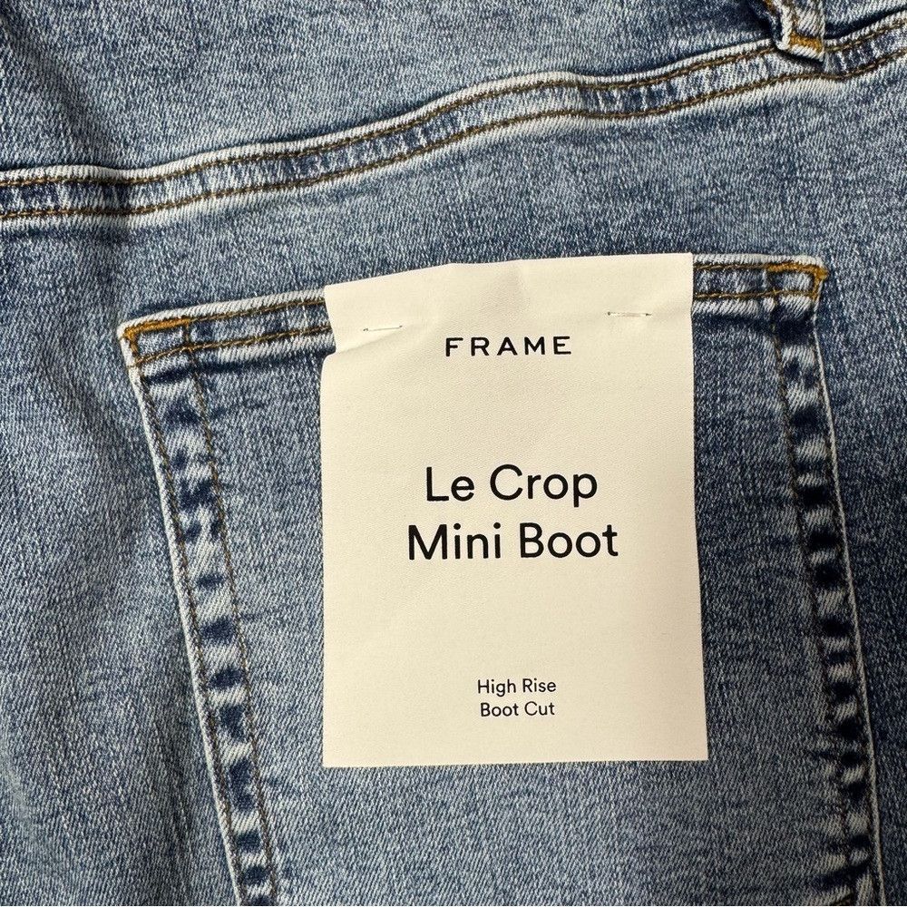 Frame NWT New Frame Le Crop Raw Hem Mini Bootcut Jeans In Rowley Size 34" / US 12 / IT 48 - 8 Thumbnail