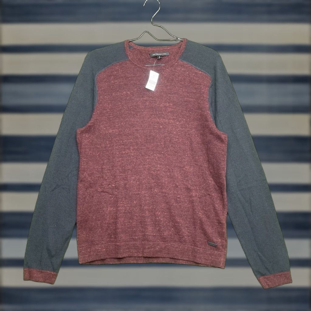 John Varvatos John Varvatos Wool Sweater Mens Medium Cotton Blend Crew Neck USA NWT Red Size US M / EU 48-50 / 2 - 1 Thumbnail