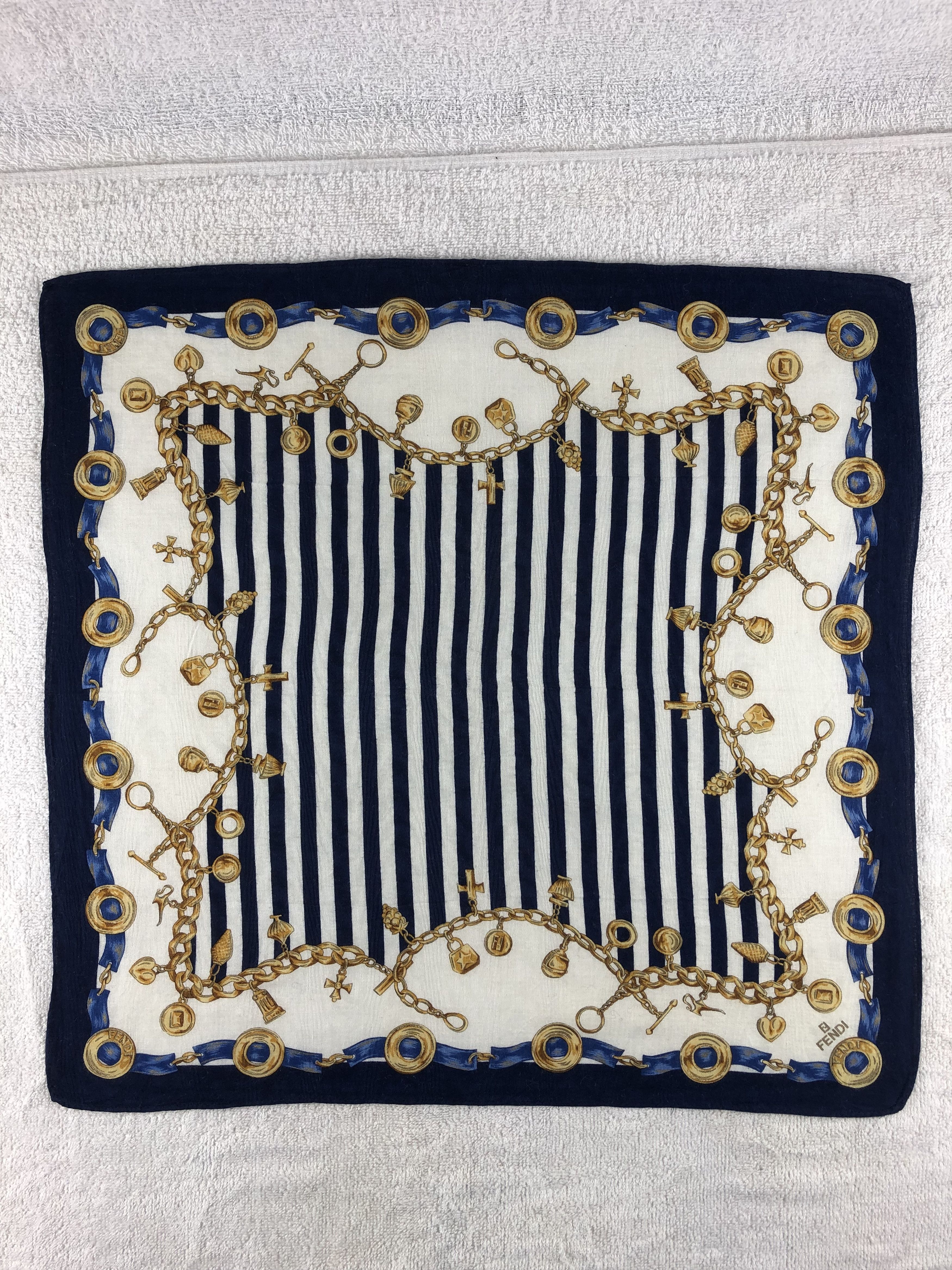 Vintage Vintage Fendi Handkerchief / Bandana / Neckerchief A1741 Size ONE SIZE - 3 Thumbnail