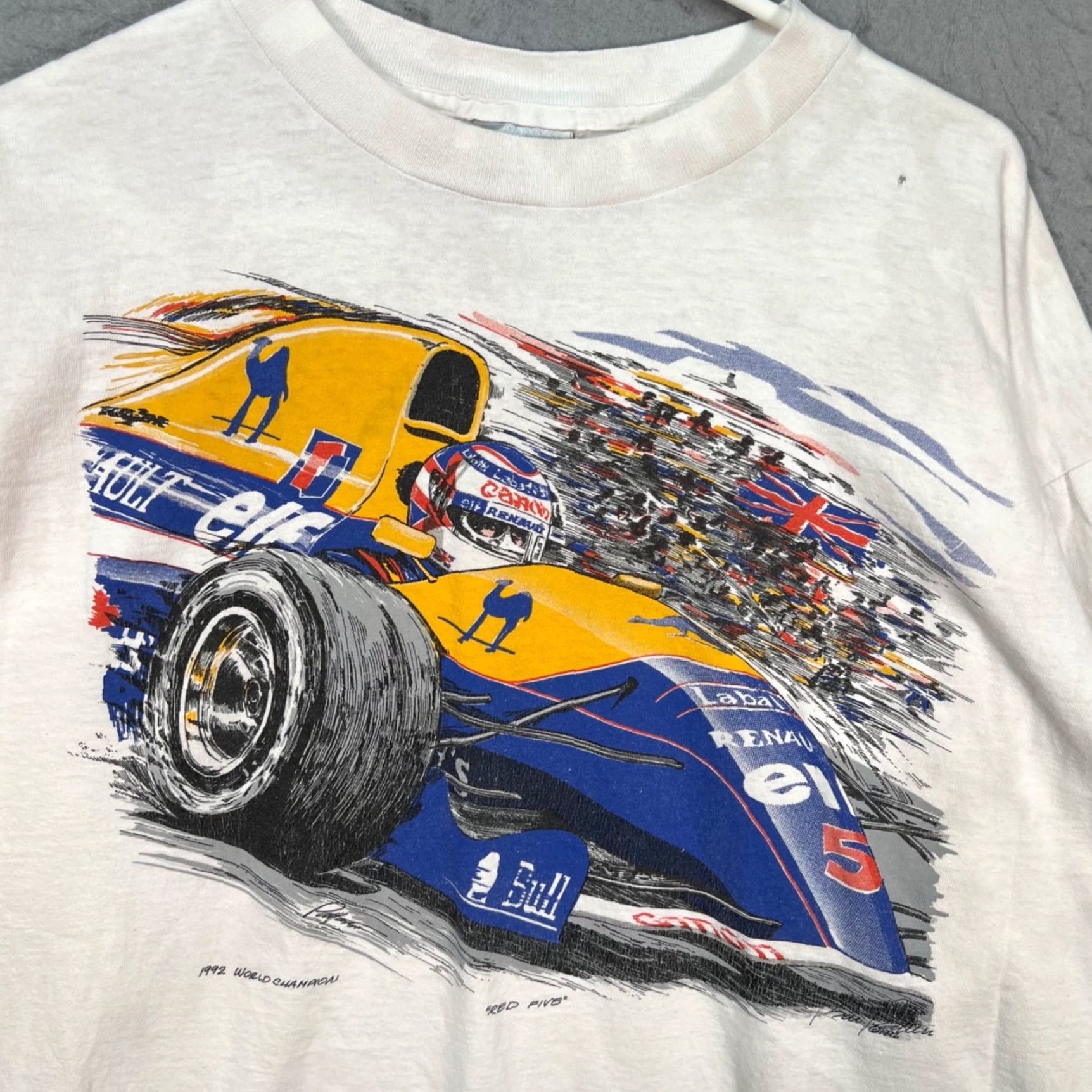 Vintage VTG 1992 Formula 1 Renault World Championship Long Sleeve T-Shirt White Racing Shirts Men XL White 90s VTG Size US XL / EU 56 / 4 - 3 Thumbnail