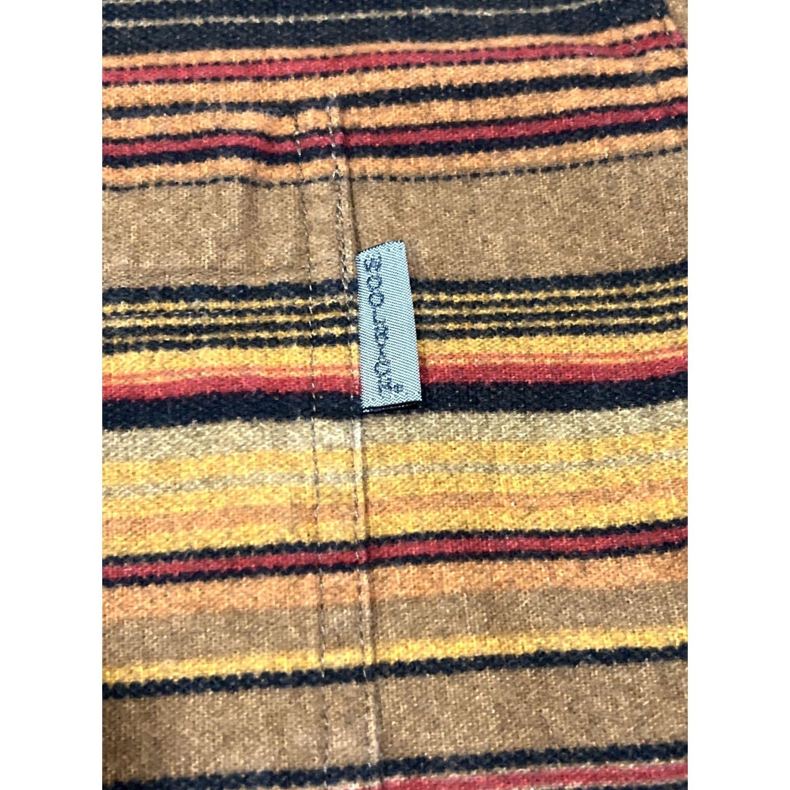Vintage Woolrich Shirt Mens XL Bark Blanket Striped Flannel Button Down Pocket Cotton Size US XL / EU 56 / 4 - 5 Thumbnail