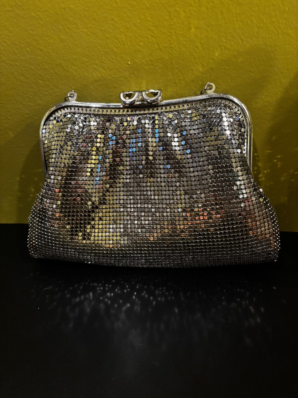 Other Silver Mesh Clutch Evening Bag with Chain Size ONE SIZE - 3 Thumbnail