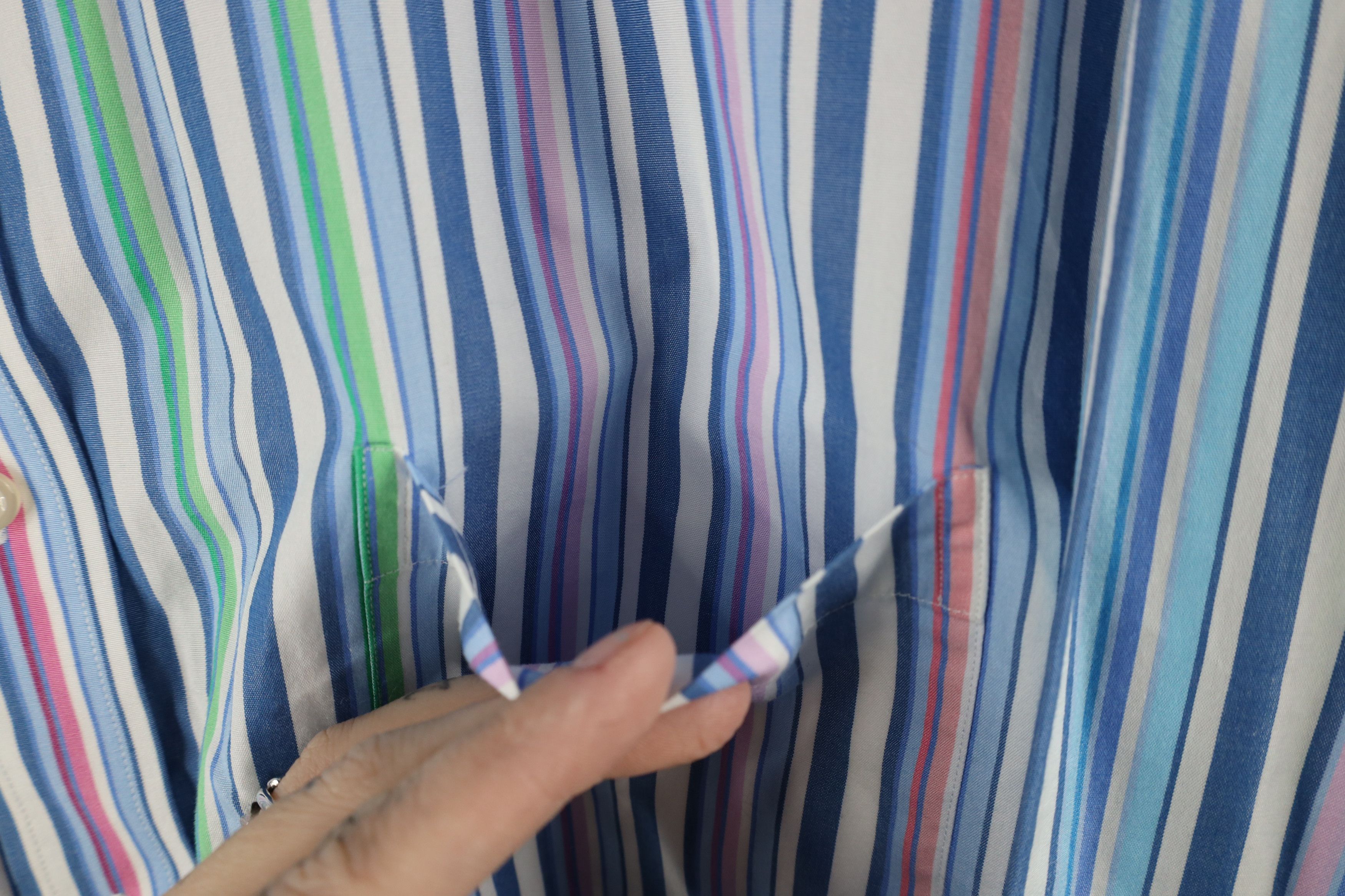 Lands' End × Vintage Vintage 90s Lands End Striped Collared Button Down Shirt Size US M / EU 48-50 / 2 - 4 Thumbnail