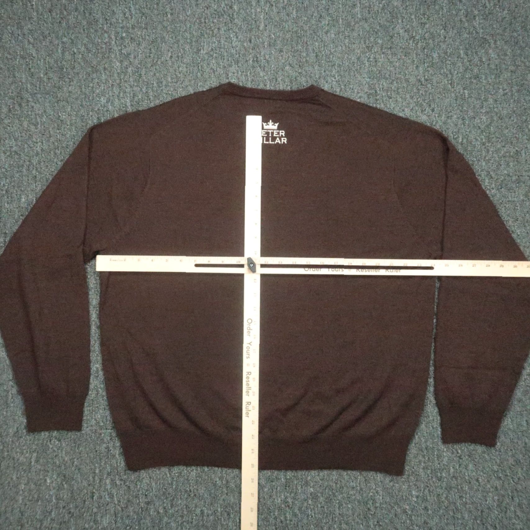 Peter Millar Peter Millar Sweater Men XL Brown Merino Wool V-Neck Jumper Tour XL Size US XL / EU 56 / 4 - 5 Thumbnail