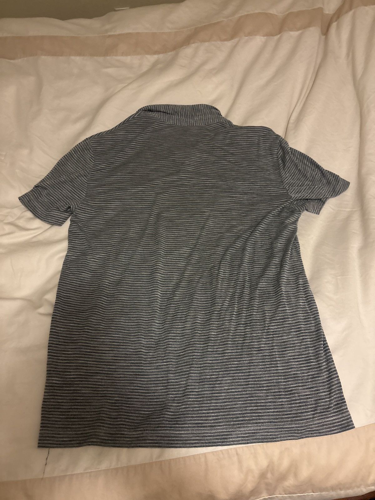 Theory Theory Teal Blue Striped Polo from 2000s Size US L / EU 52-54 / 3 - 3 Thumbnail