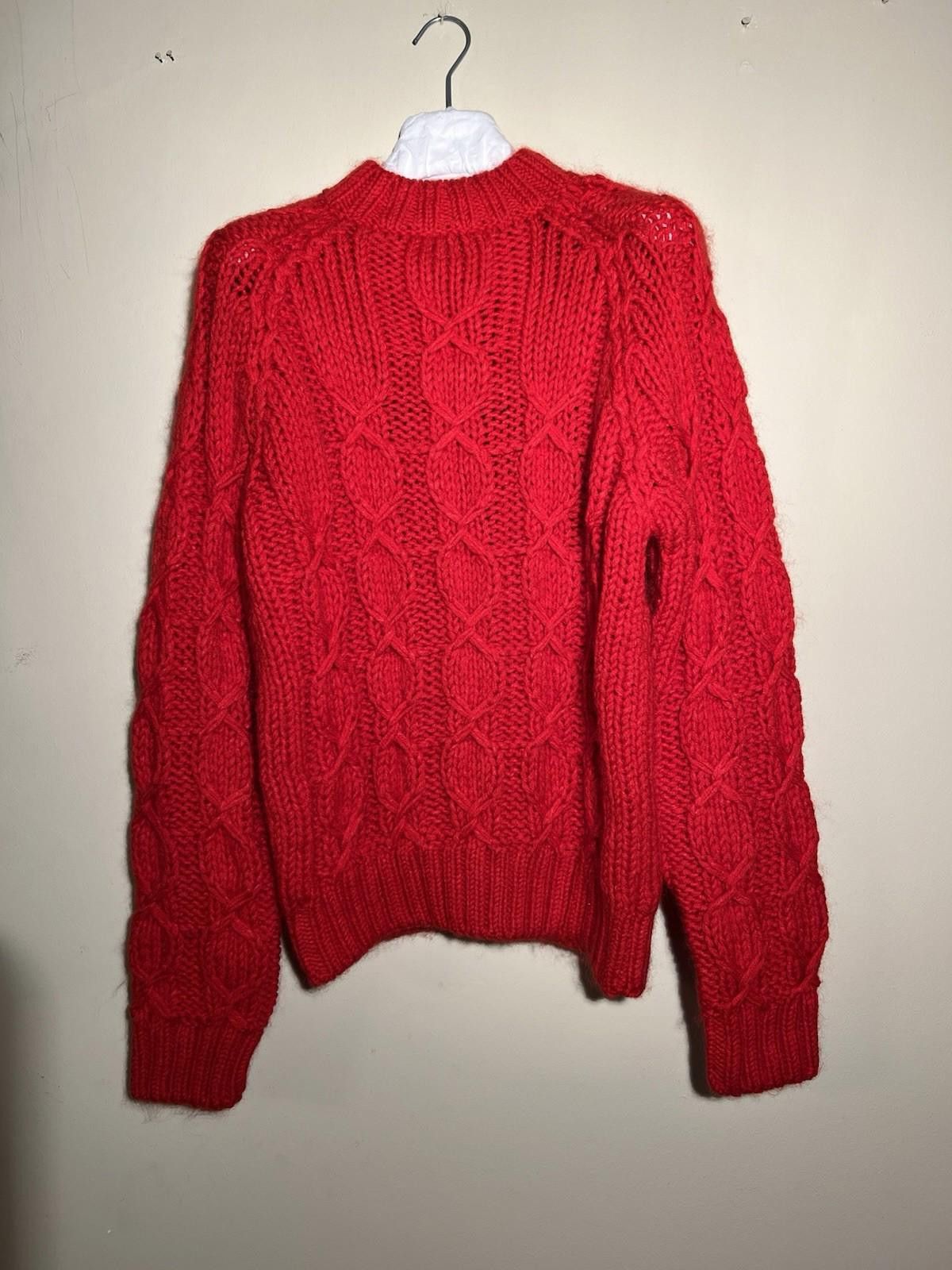 Saint Laurent Paris Saint Laurent Paris Crewneck Sweater Red L Virgin Wool Size US L / EU 52-54 / 3 - 2 Thumbnail