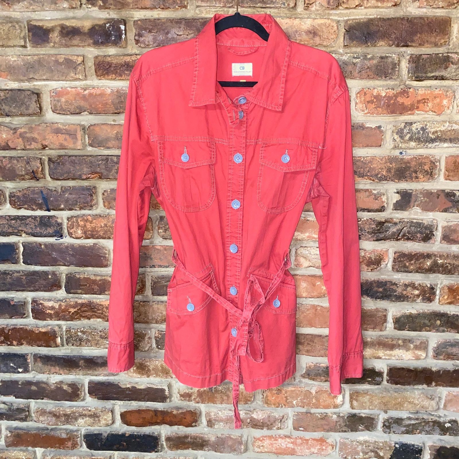 Other Christopher Blue Taylor Red Tie Front Button Down Jacket XL Size XL / US 12-14 / IT 48-50 - 2 Thumbnail