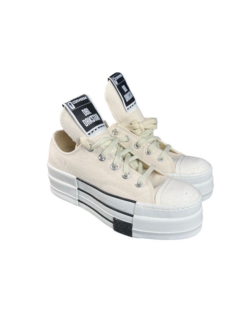 Rick Owens Rick Owens DRKSHDW DBL DRKSTAR Low Off White – Size 6.5 New Size US 6.5 / EU 39-40 - 3 Thumbnail