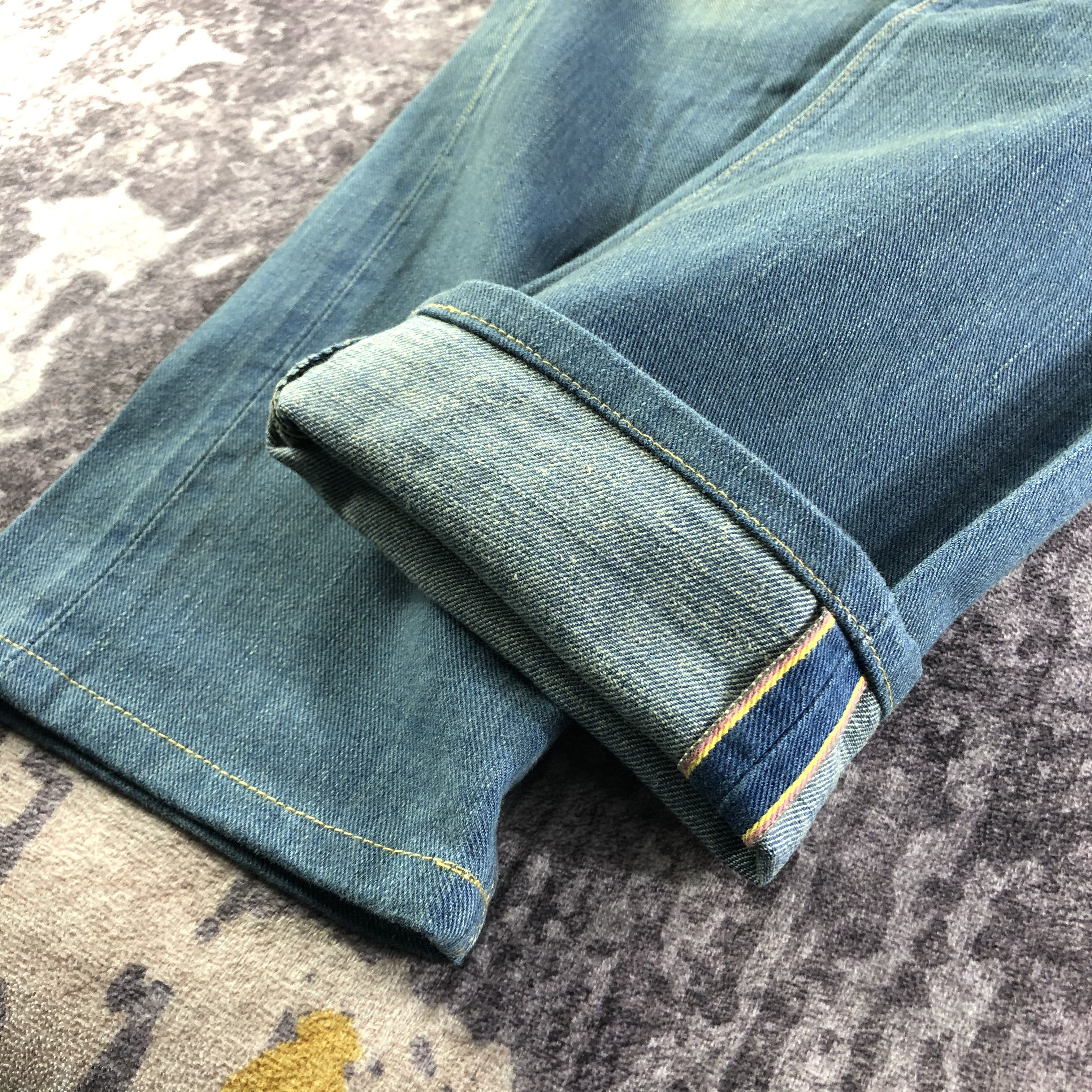 Lee × Vintage Vintage Blue Wash Lady Lee Riders Selvedge Jeans-JM3646 Size 31" - 6 Thumbnail