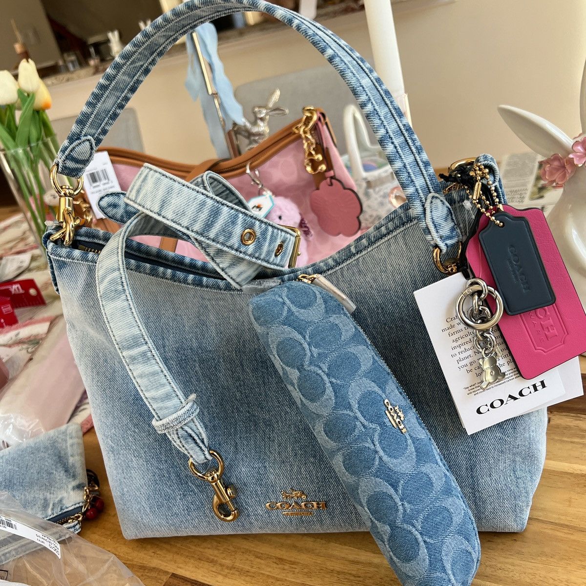 Coach Coach denim Laurel bundle with pencil case authentic Size ONE SIZE - 2 Thumbnail