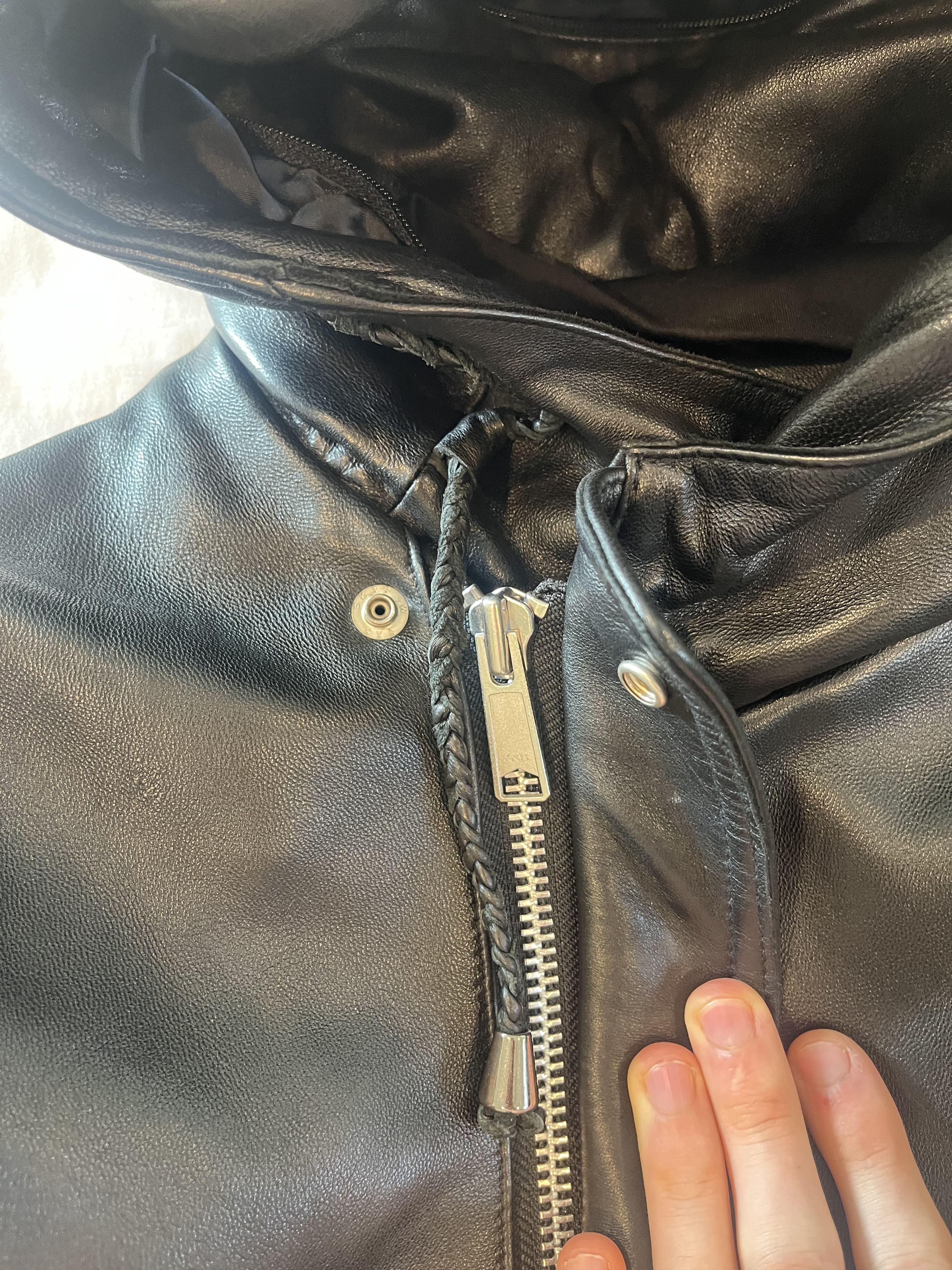Other Johnny Wolf leather Bono jacket, Asymmetrical Zip, V-kei Size US M / EU 48-50 / 2 - 6 Thumbnail