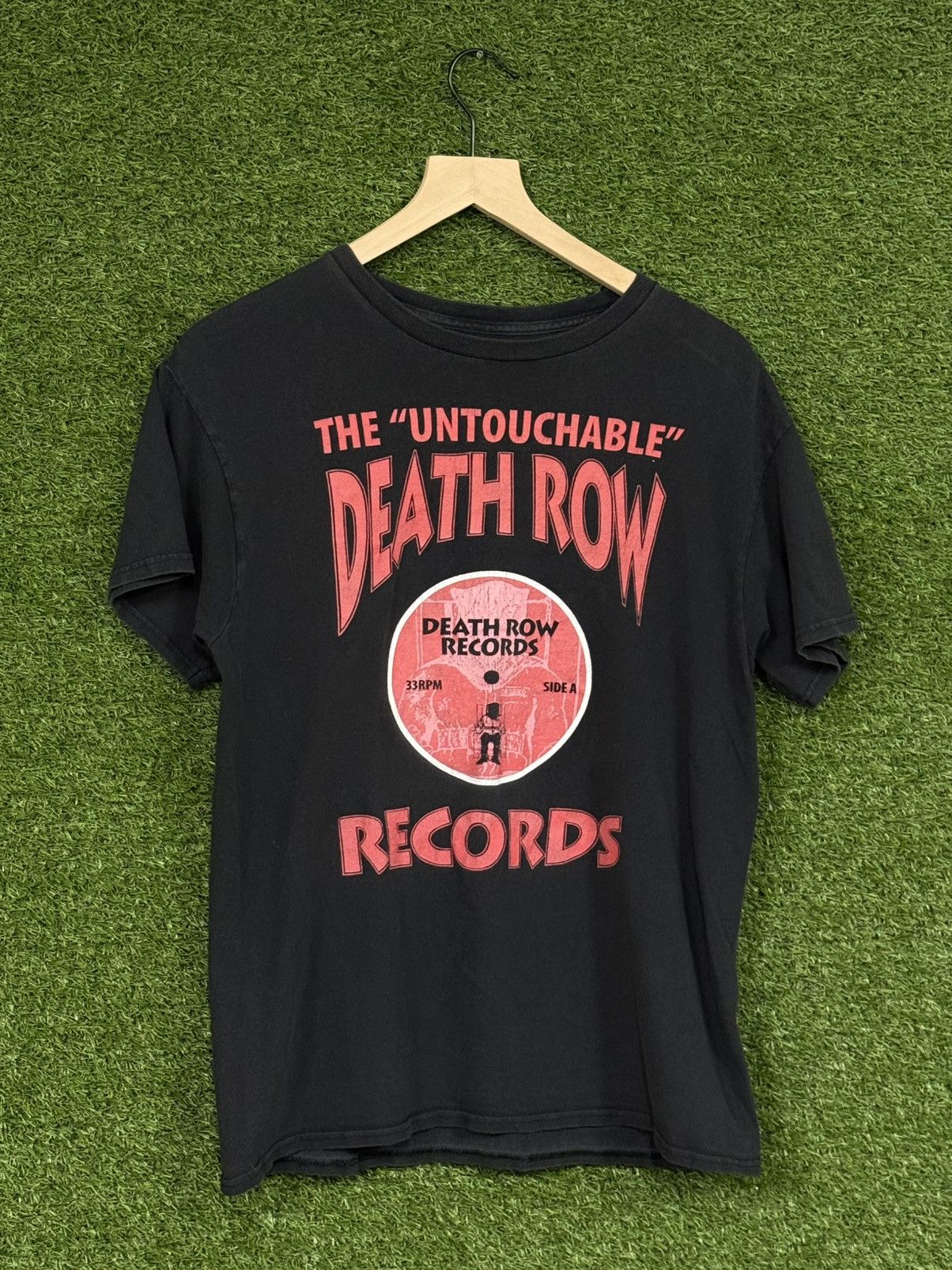 Death Row Records Death Row Records Black Record Album Tour Tee Black Medium Size US M / EU 48-50 / 2 - 1 Thumbnail