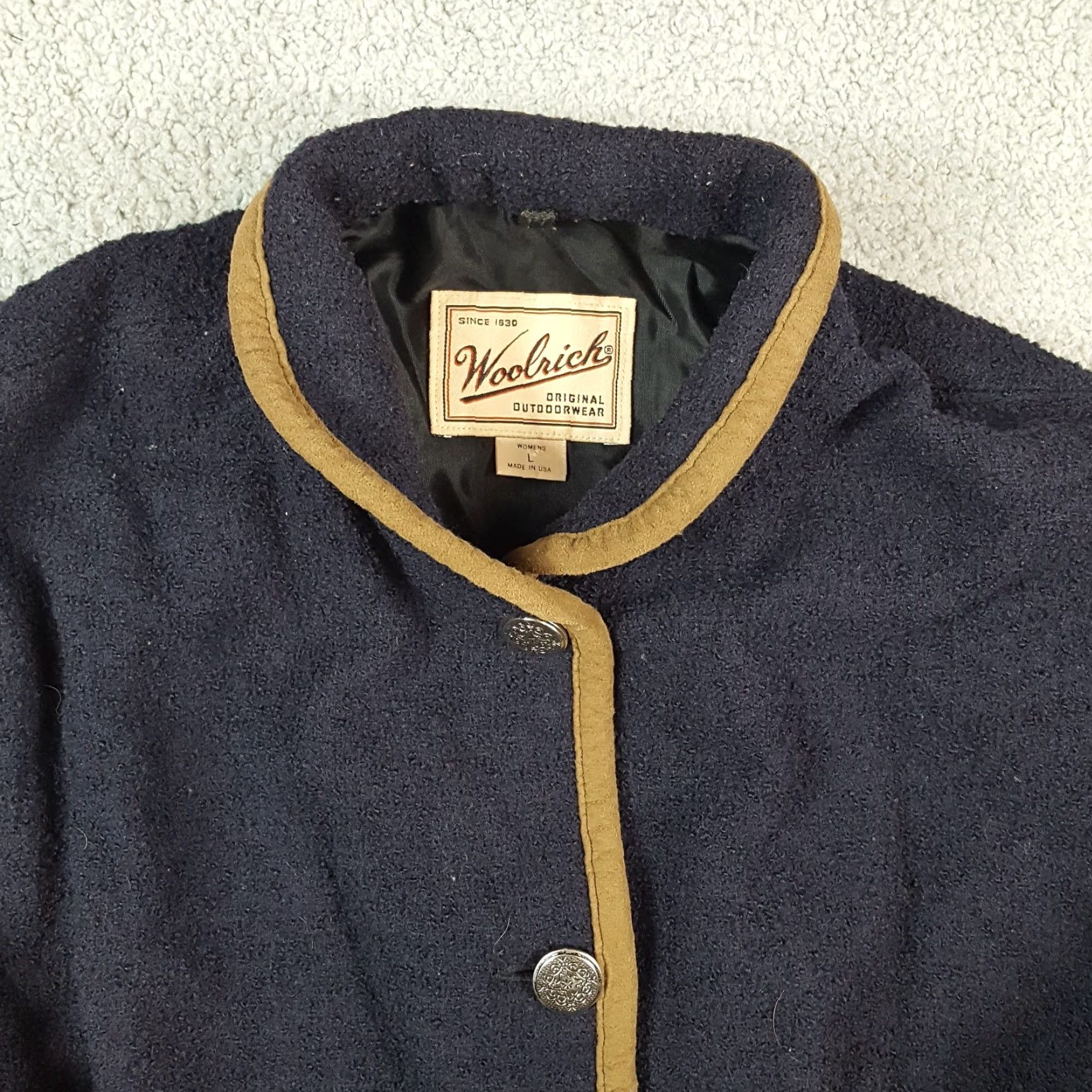 Vintage Vintage Woolrich Women's Wool Button-Up Cardigan Sweater L Fall Winter Casual Retro 90s Size L / US 10 / IT 46 - 2 Thumbnail