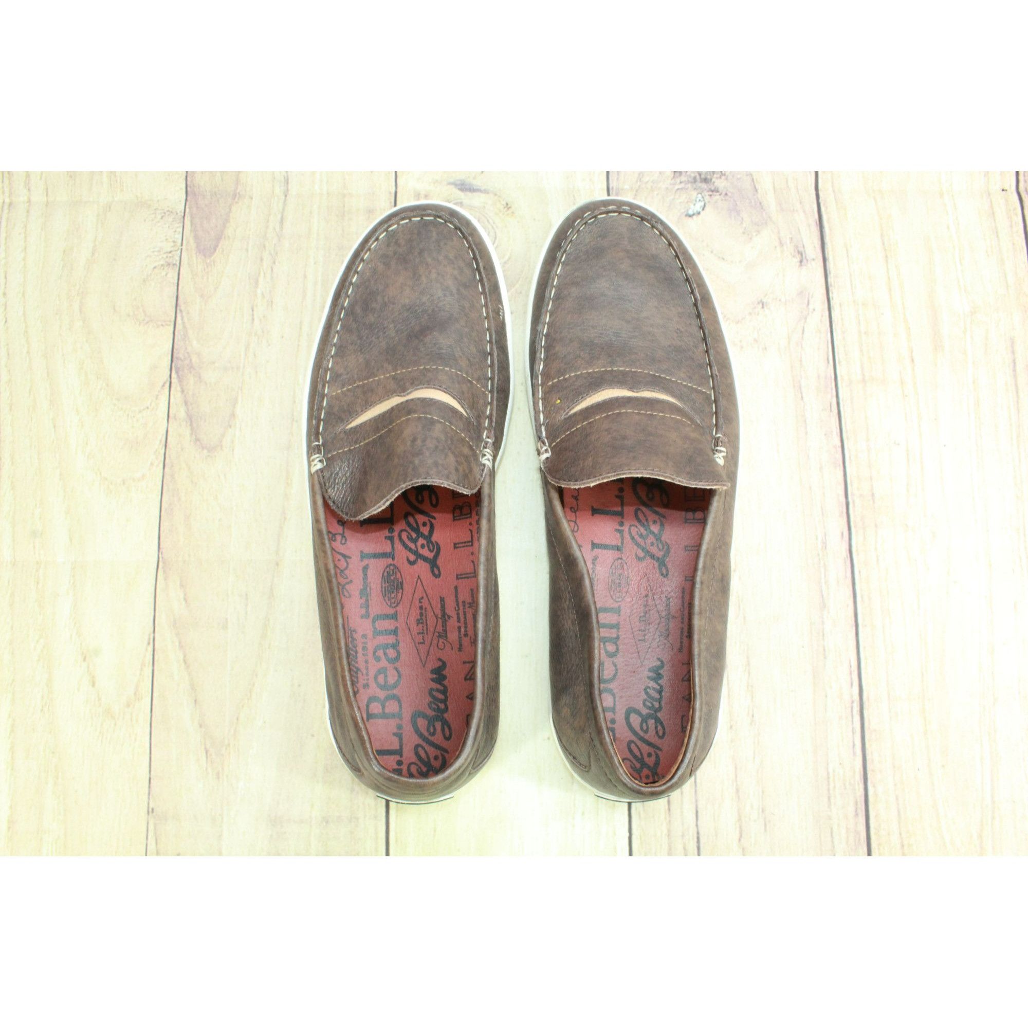 Leather LL Bean Mountainville Men's Slip On Penny Loafer Shoes Size US 13 / EU 46 - 7 Thumbnail