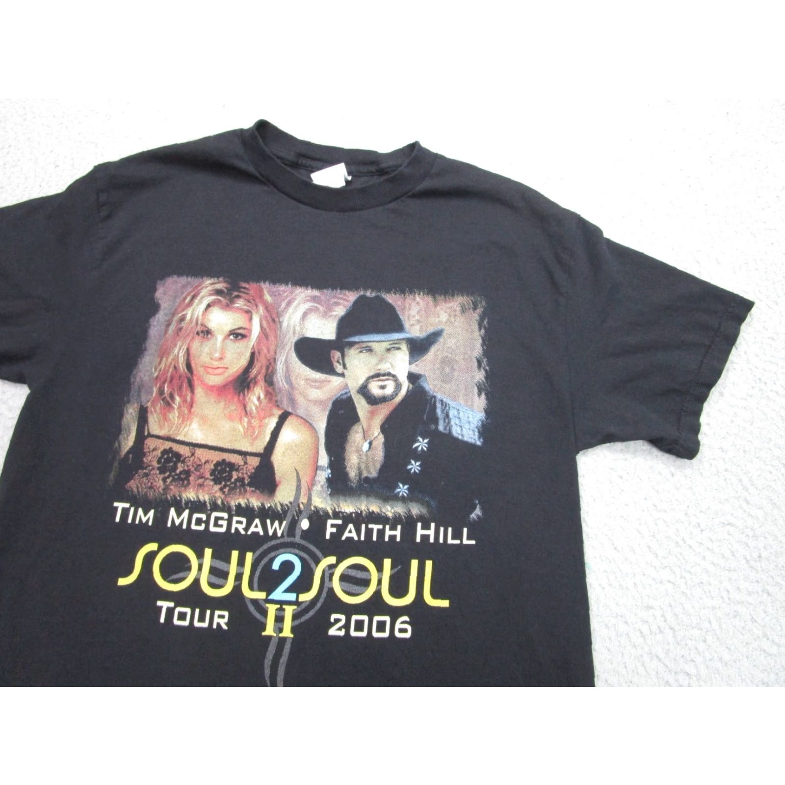 Vintage Tim McGraw Shirt Mens Medium Faith Hill Concert Tour 2008 Country Music Tee Size US M / EU 48-50 / 2 - 2 Thumbnail