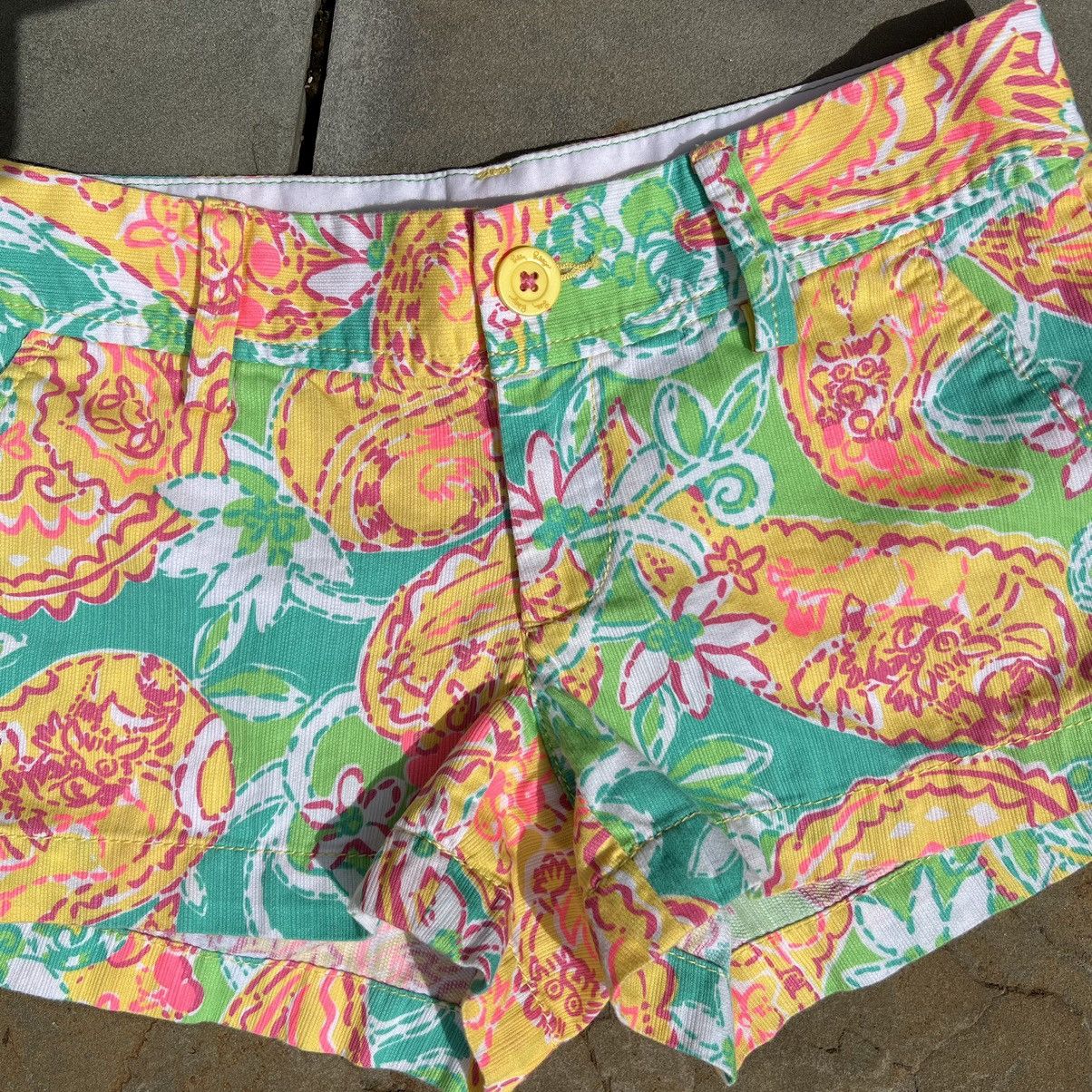 Lilly Pulitzer Lilly Pulitzer Colorful Pattern Short Shorts Size 24" / US 00 / IT 34 - 4 Thumbnail