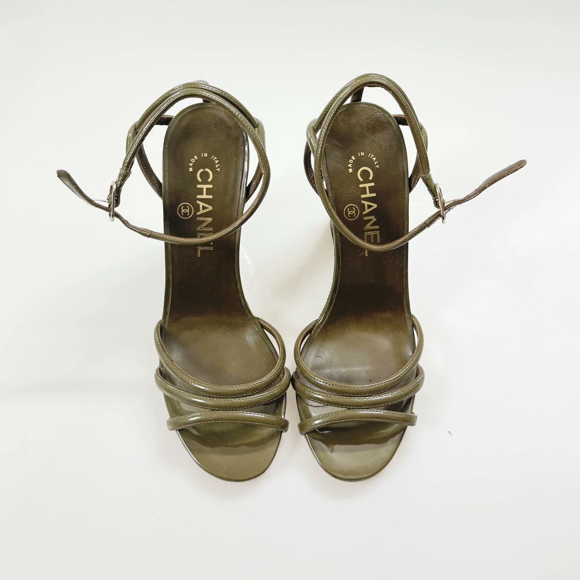 Chanel Chanel Brown Strappy High Heel Sandals Size US 6 / IT 36 - 1 Thumbnail