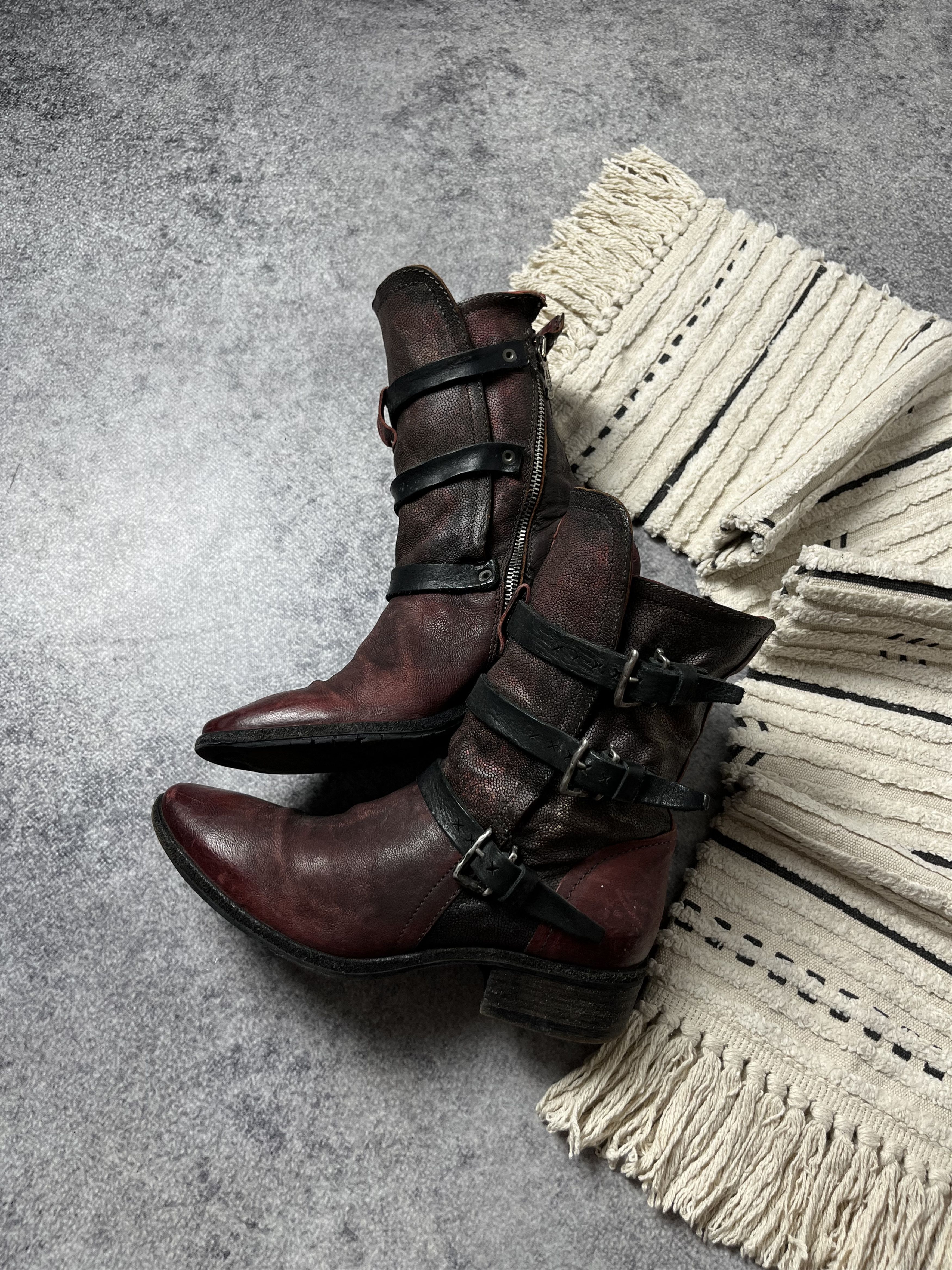 A.S.98 🔥A.S.98 AIRSTEP ANKLE STRAPS LEATHER 90'S BOOTS GUIDI VIBE Size US 9 / IT 39 - 7 Thumbnail