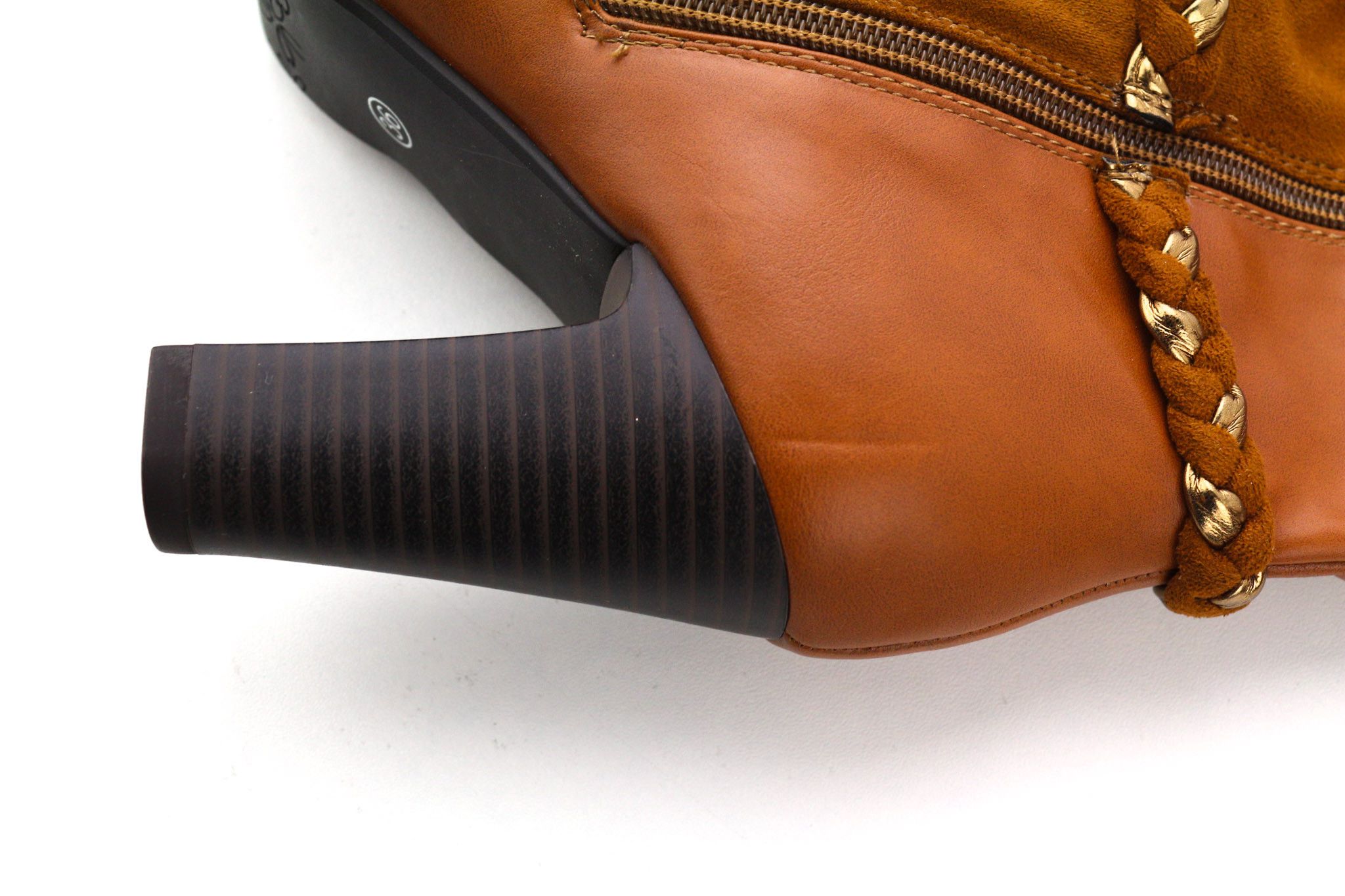 Other EU36 Brown Leather Heels Shoes 80826 Size US 5 / IT 35 - 13 Thumbnail