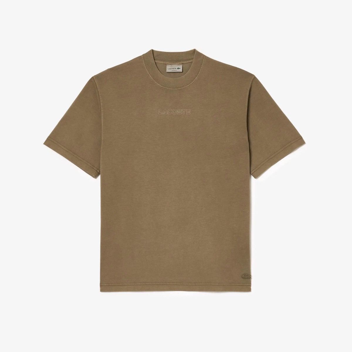 Lacoste Lacoste Loose Fit Embroidered Logo T‑Shirt Khaki Green Y2K Size US XL / EU 56 / 4 - 3 Thumbnail
