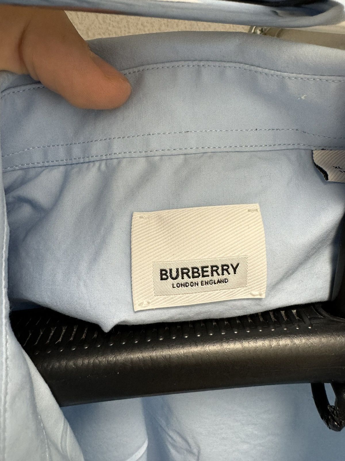 Burberry Burberry London England blue shirt longsleeve monogram Xl Size US XL / EU 56 / 4 - 8 Thumbnail